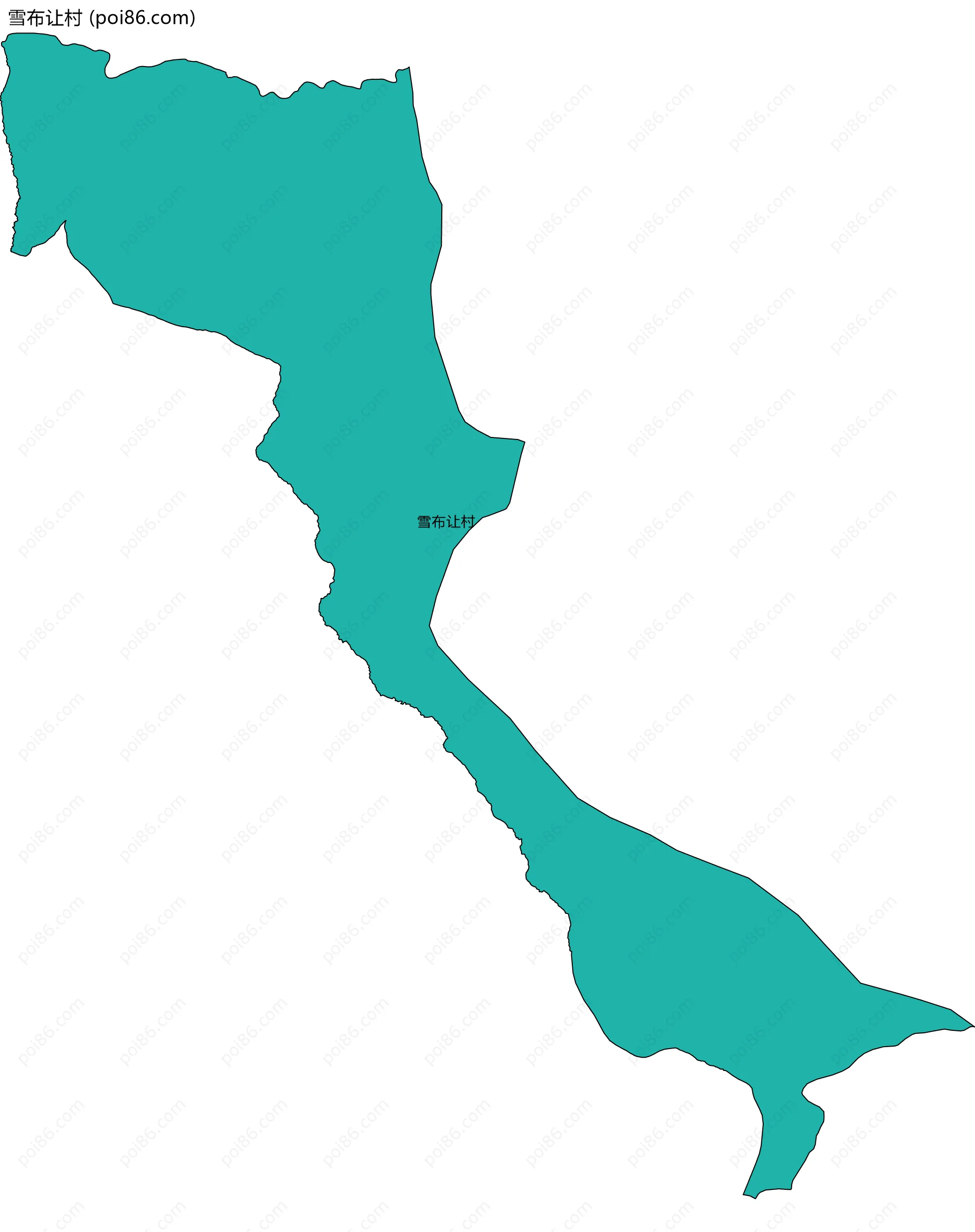 雪布让村边界地图