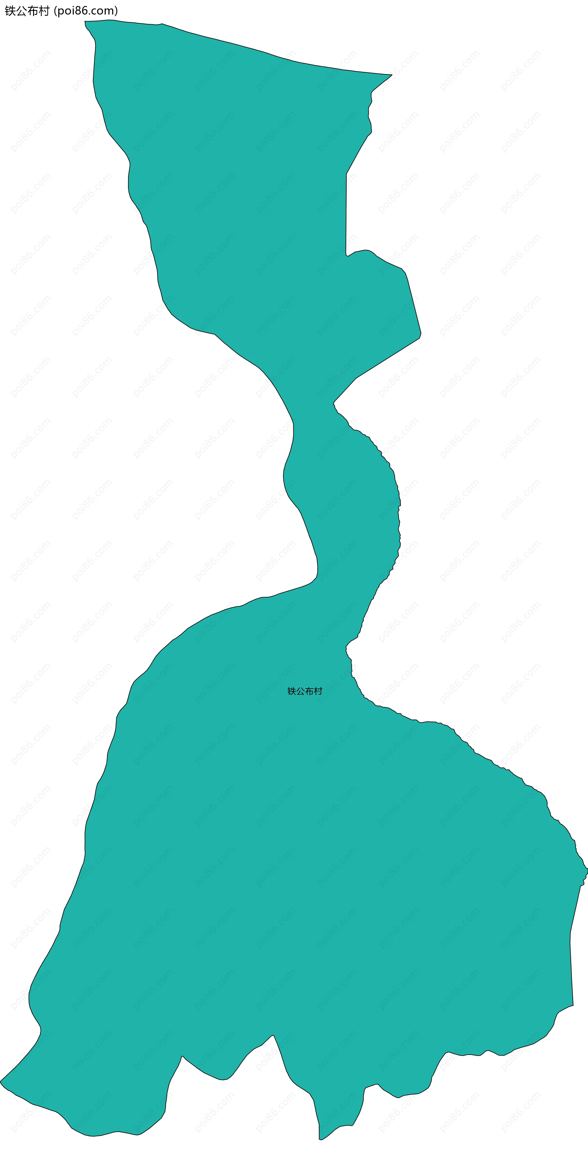 铁公布村边界地图