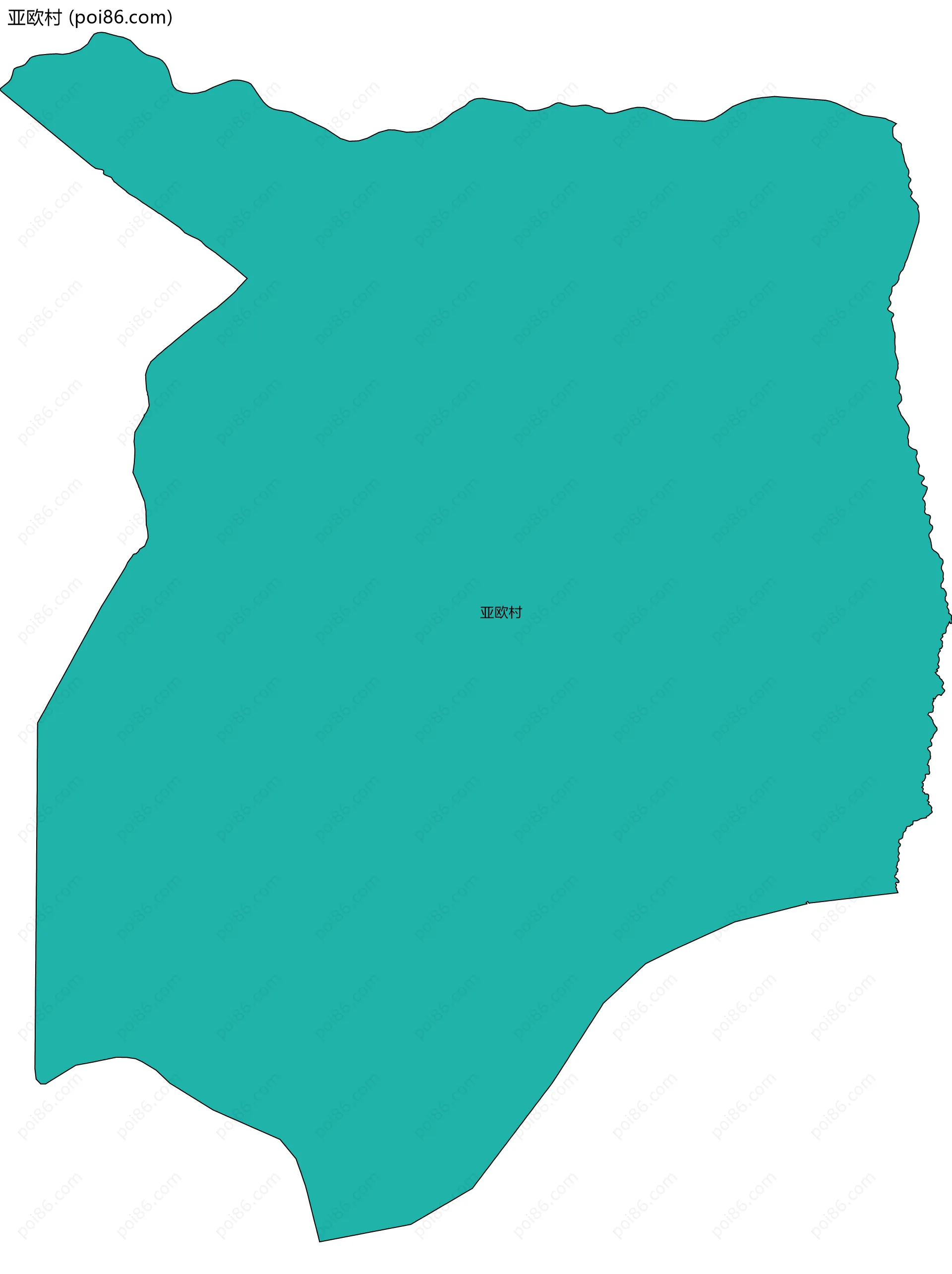 亚欧村边界地图