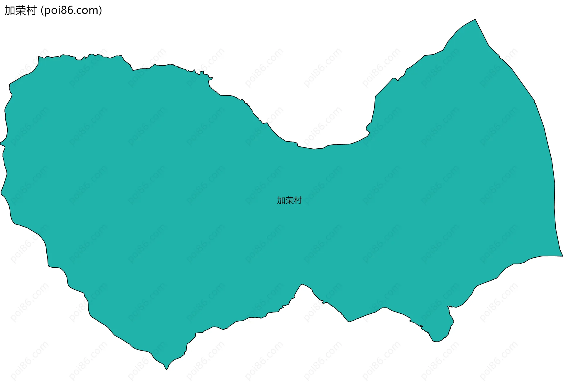加荣村边界地图
