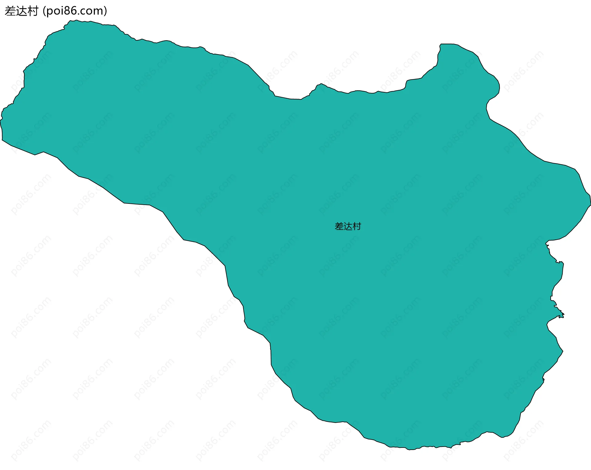 差达村边界地图