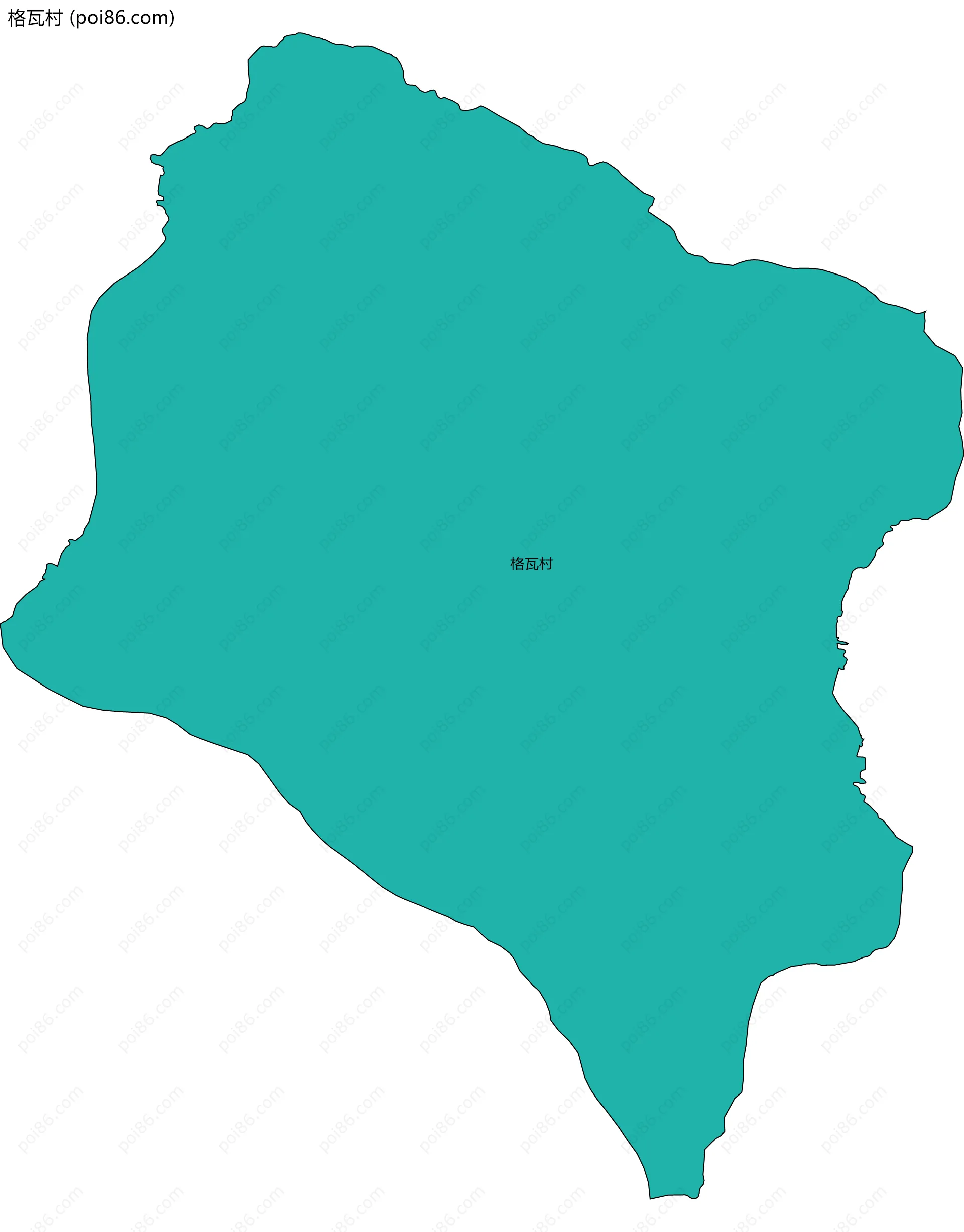 格瓦村边界地图