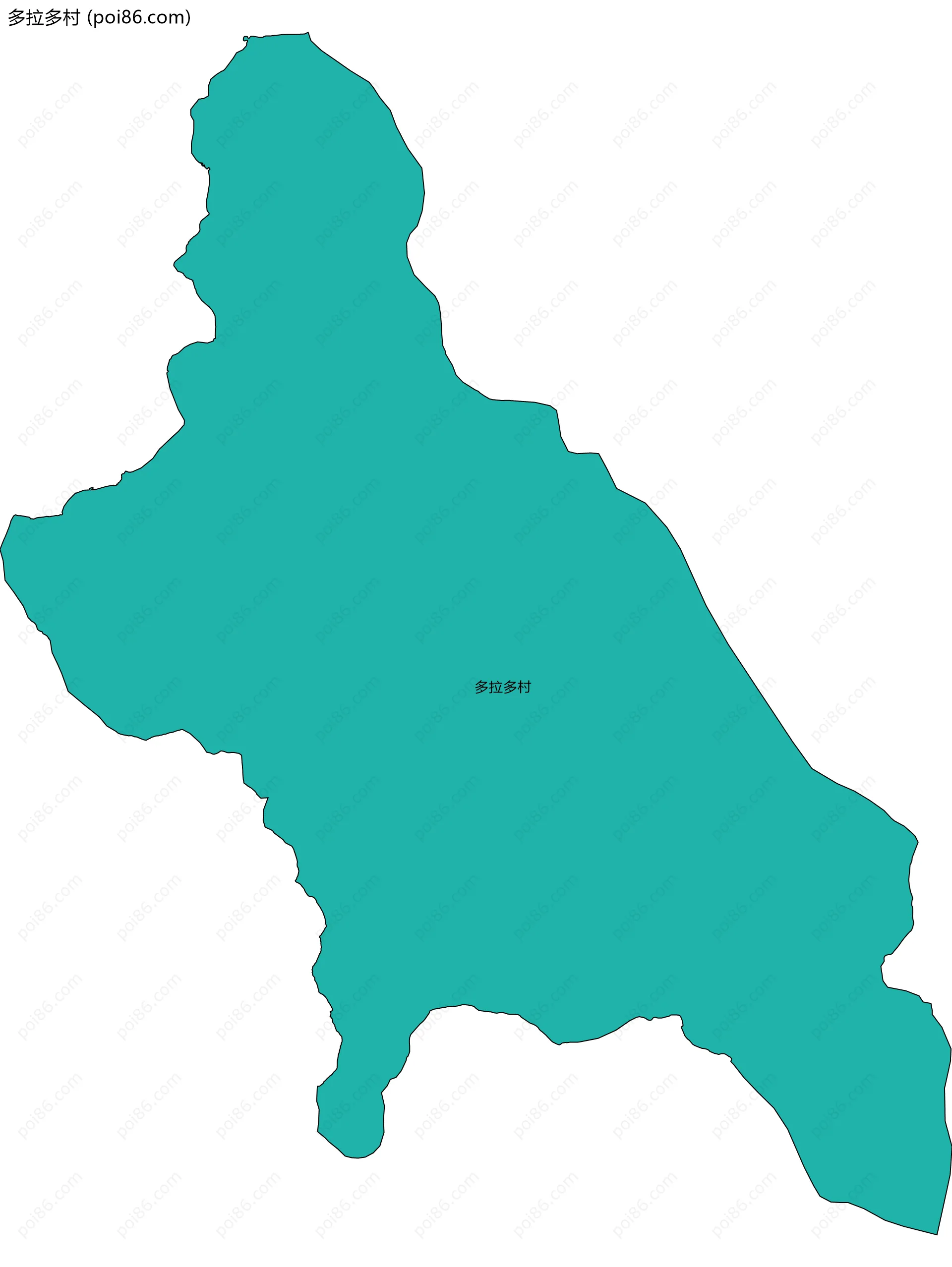 多拉多村边界地图