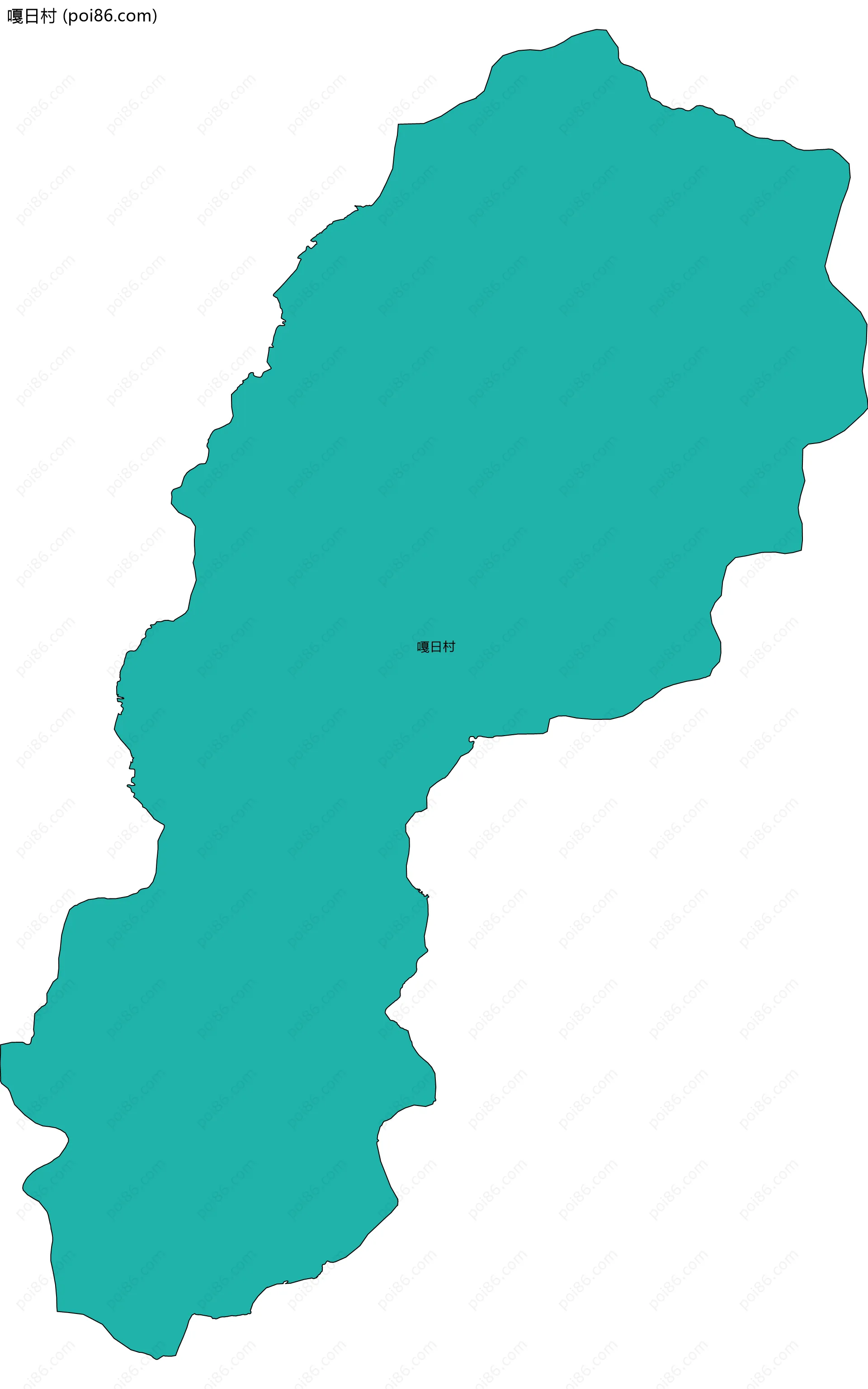 嘎日村边界地图