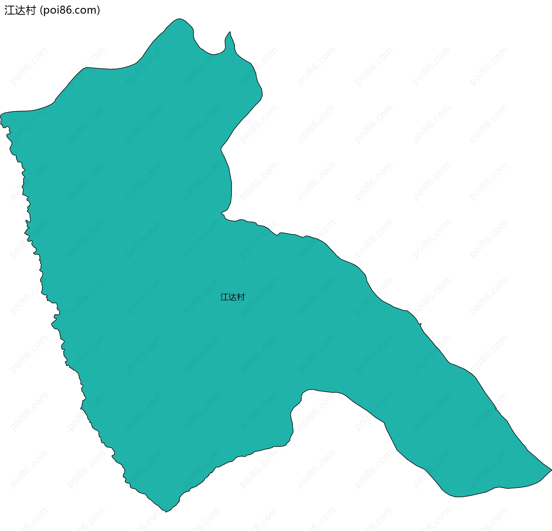 江达村边界地图