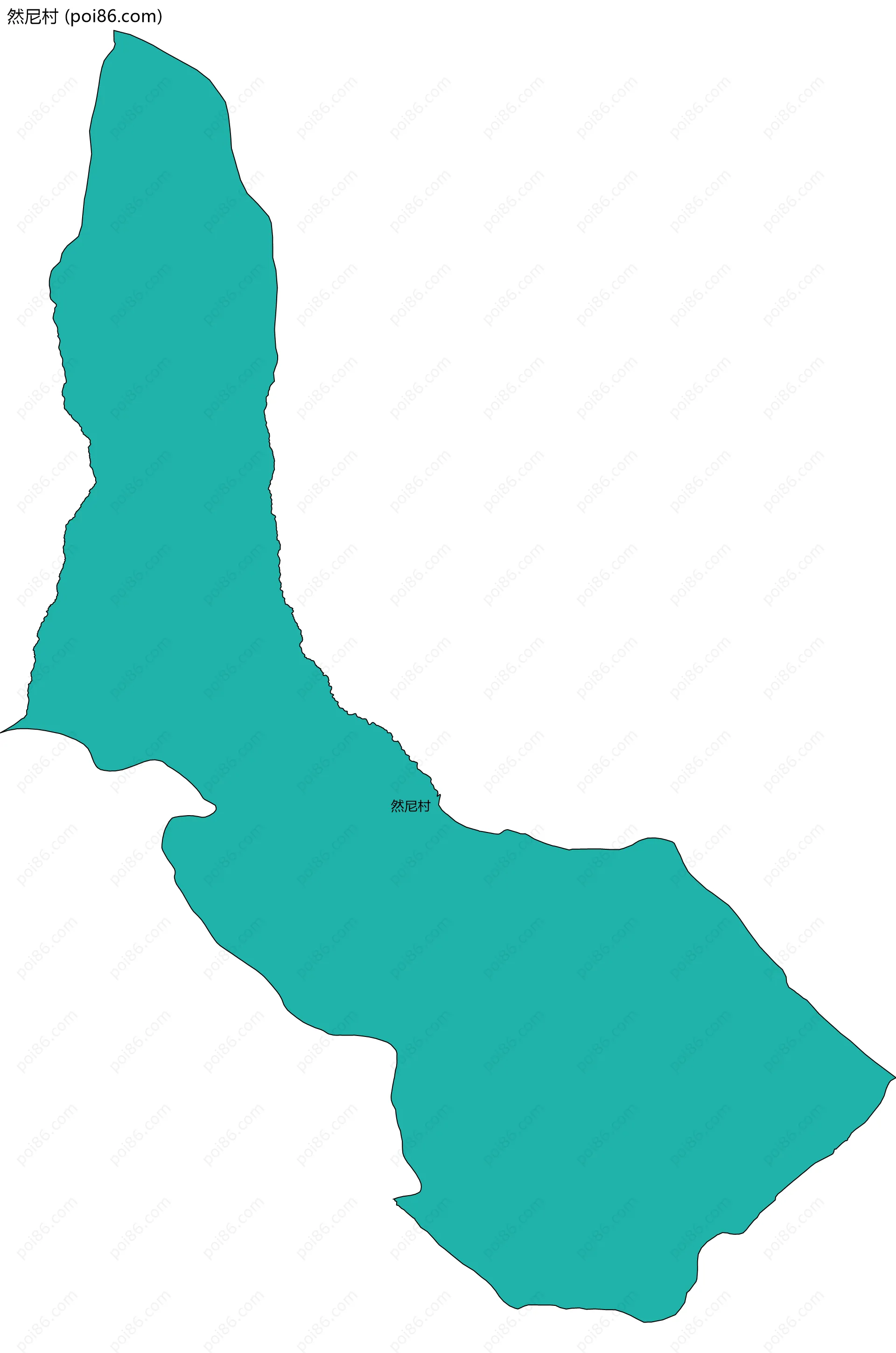 然尼村边界地图