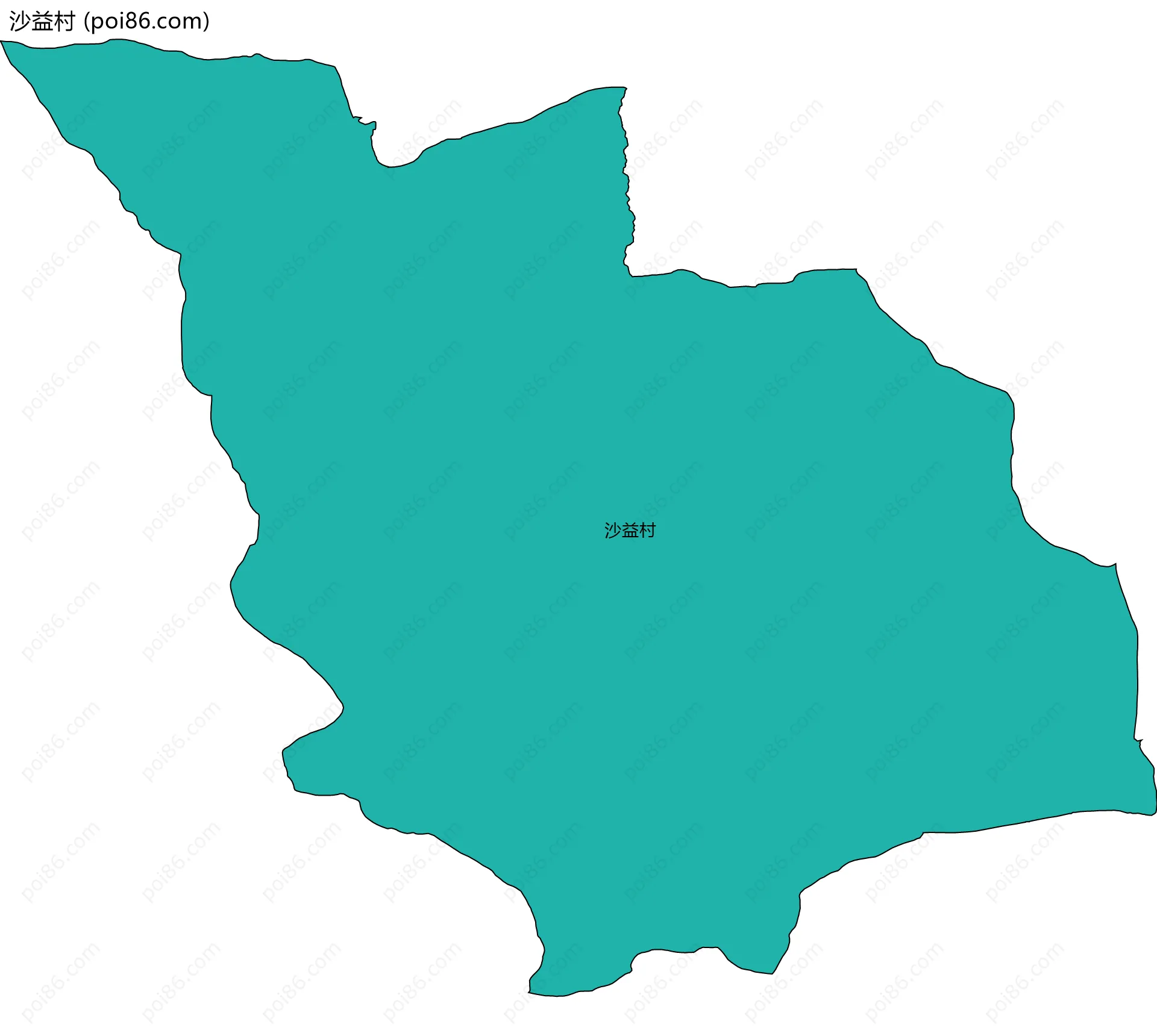 沙益村边界地图