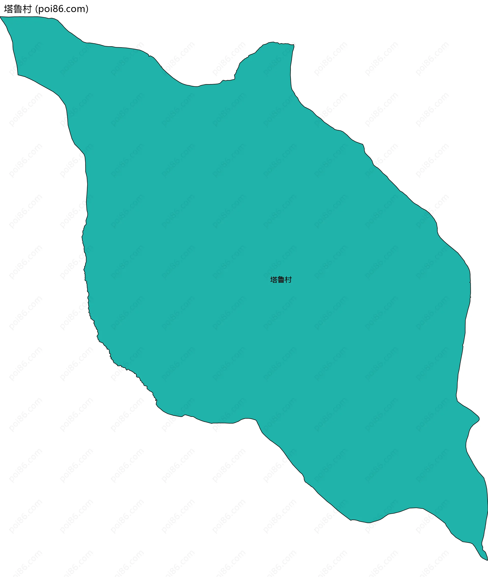 塔鲁村边界地图