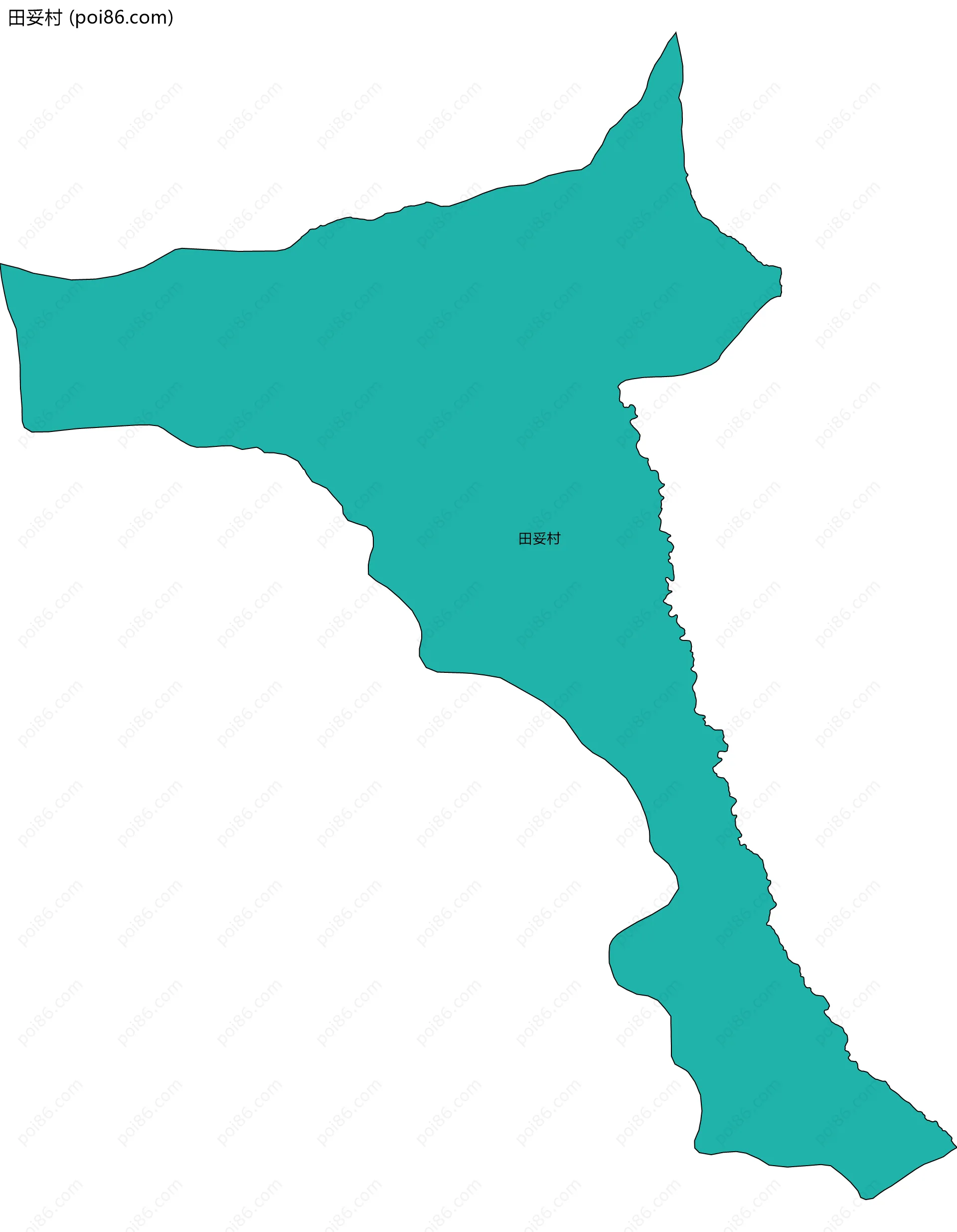 田妥村边界地图