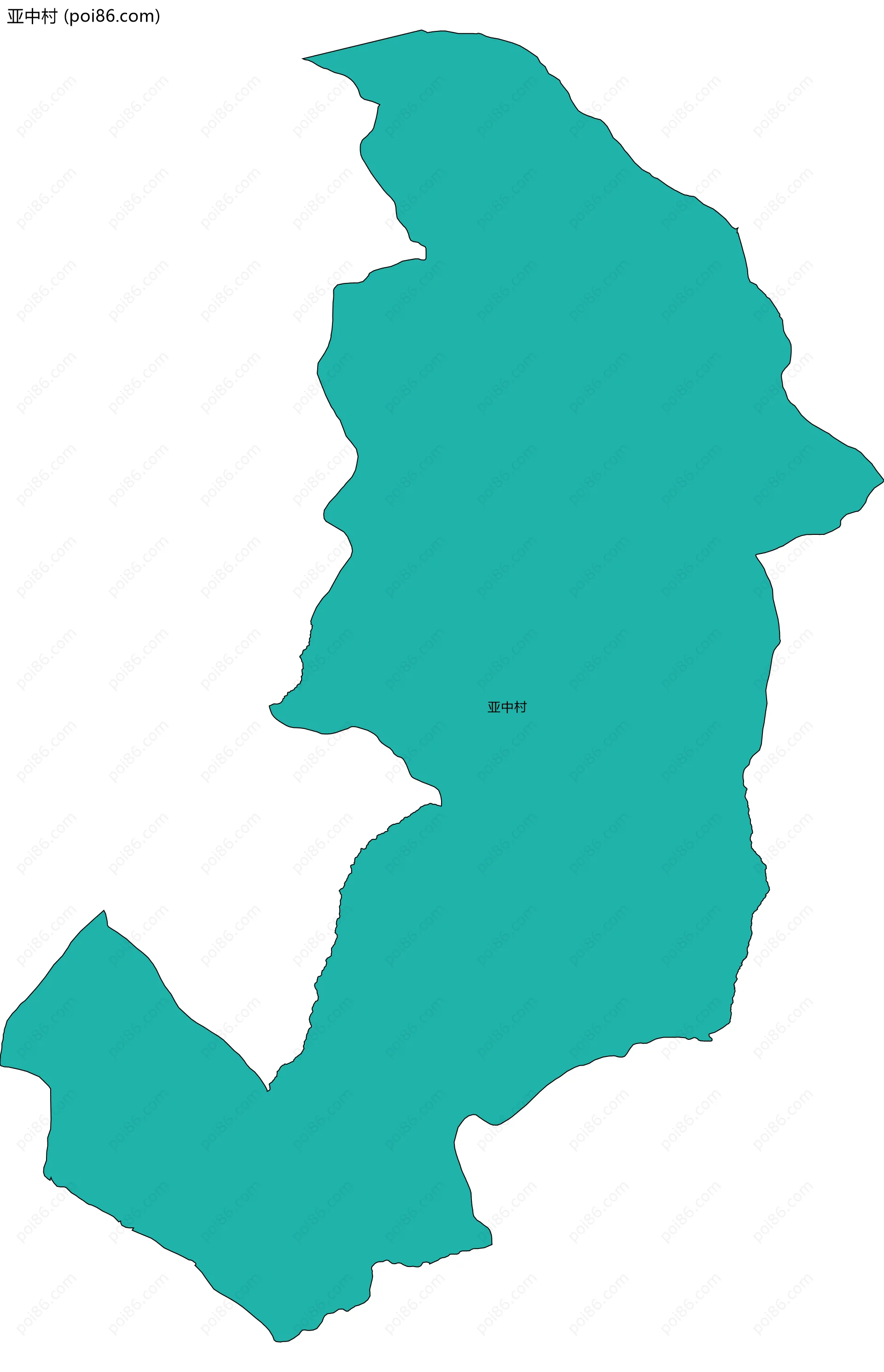 亚中村边界地图