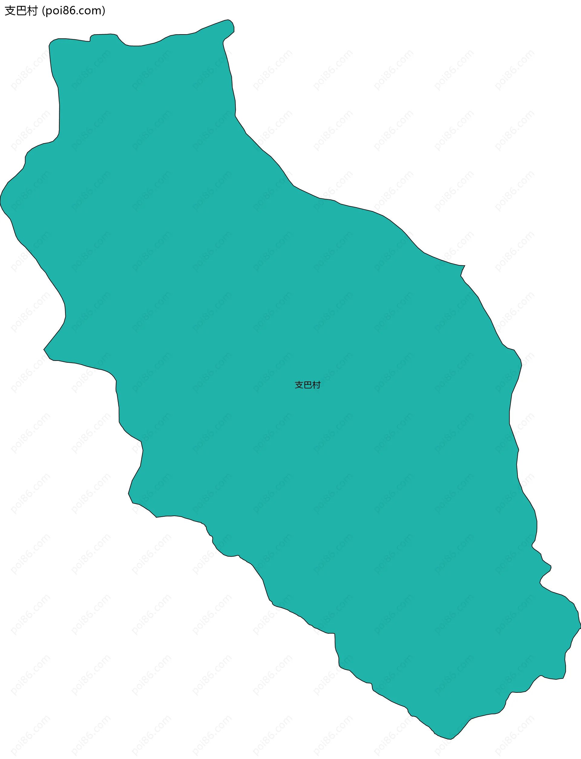 支巴村边界地图