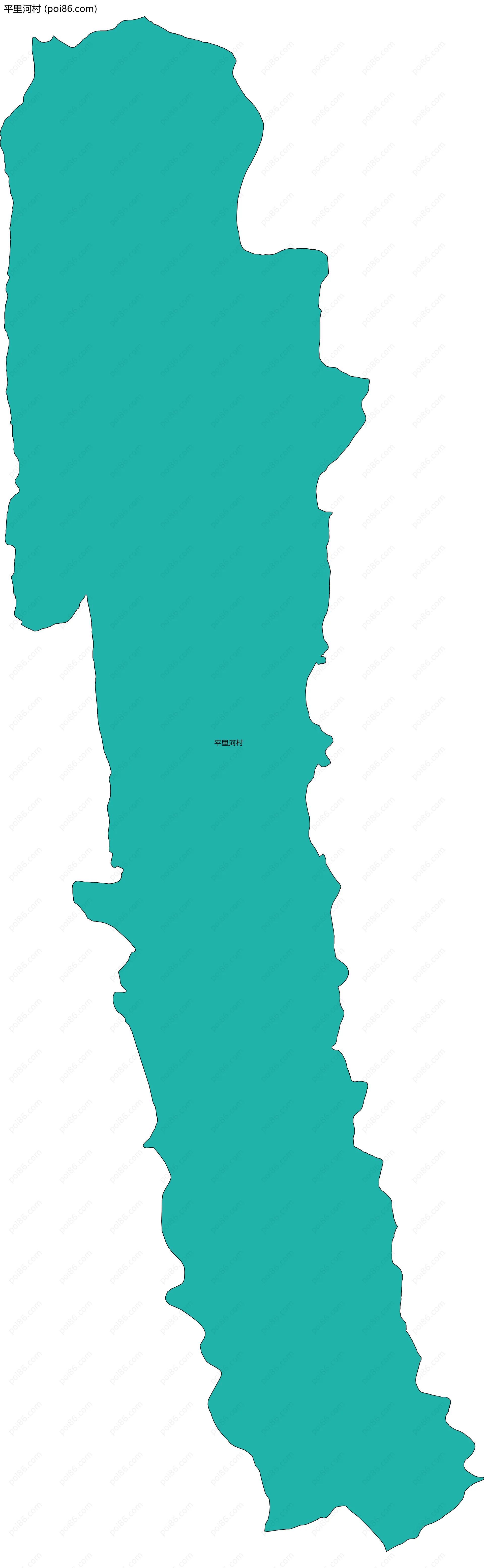 平里河村边界地图