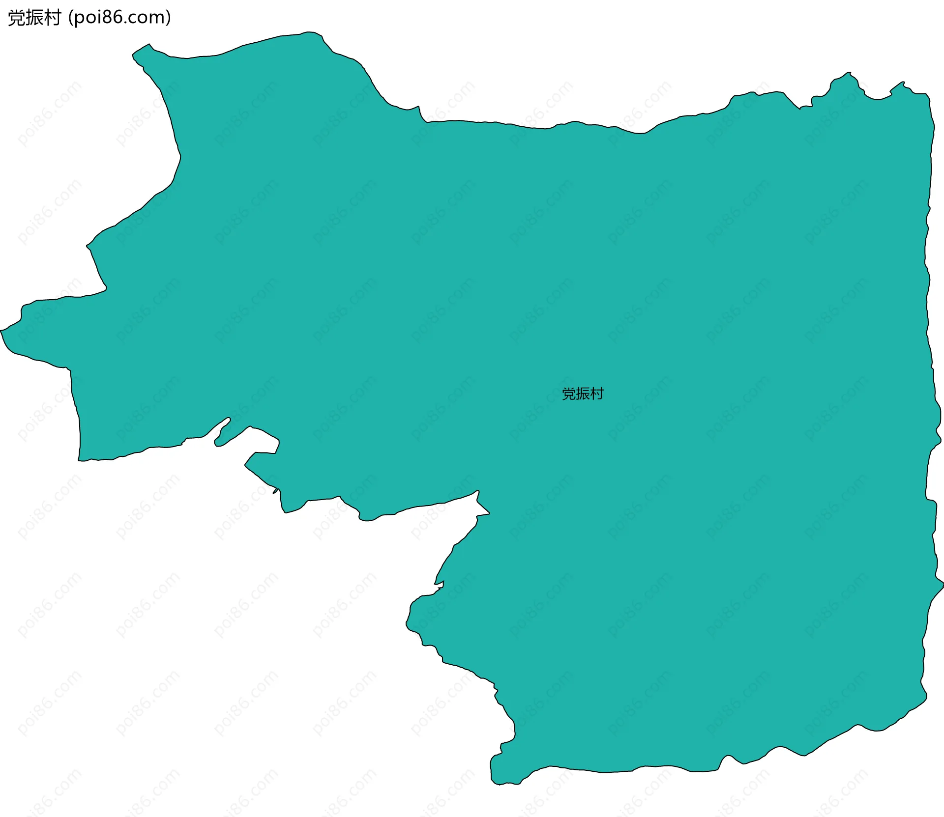 党振村边界地图