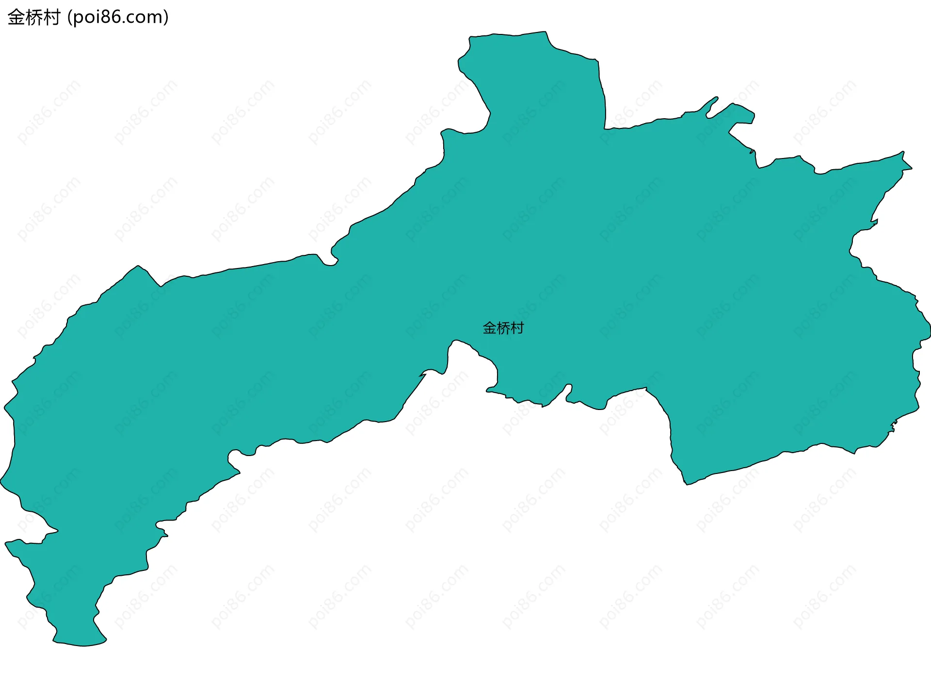 金桥村边界地图
