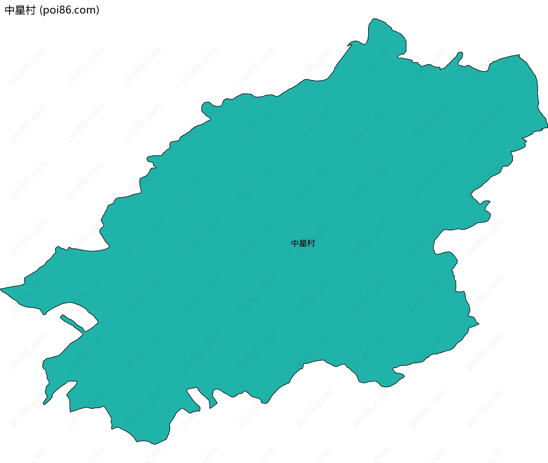 中星村边界地图