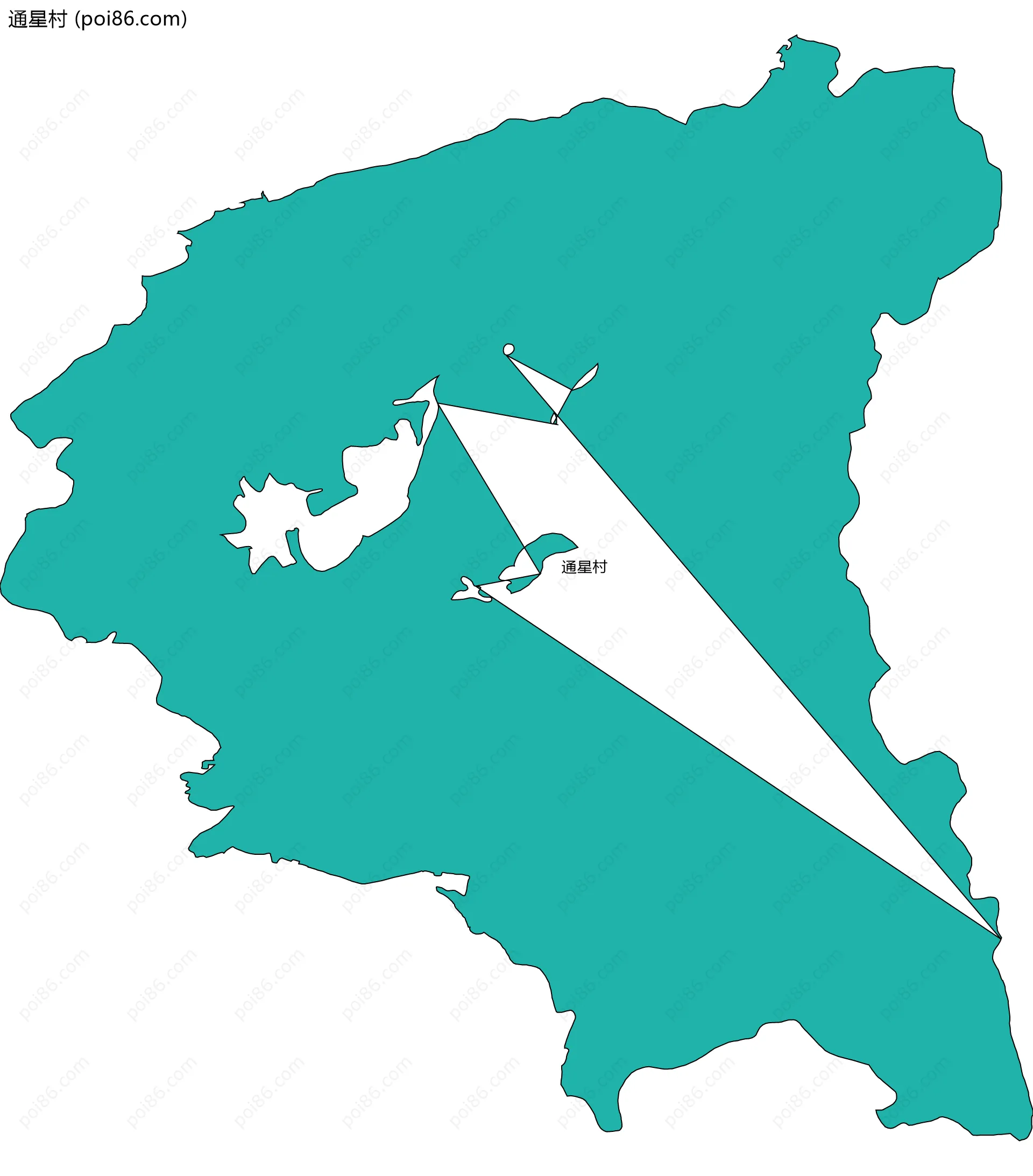 通星村边界地图
