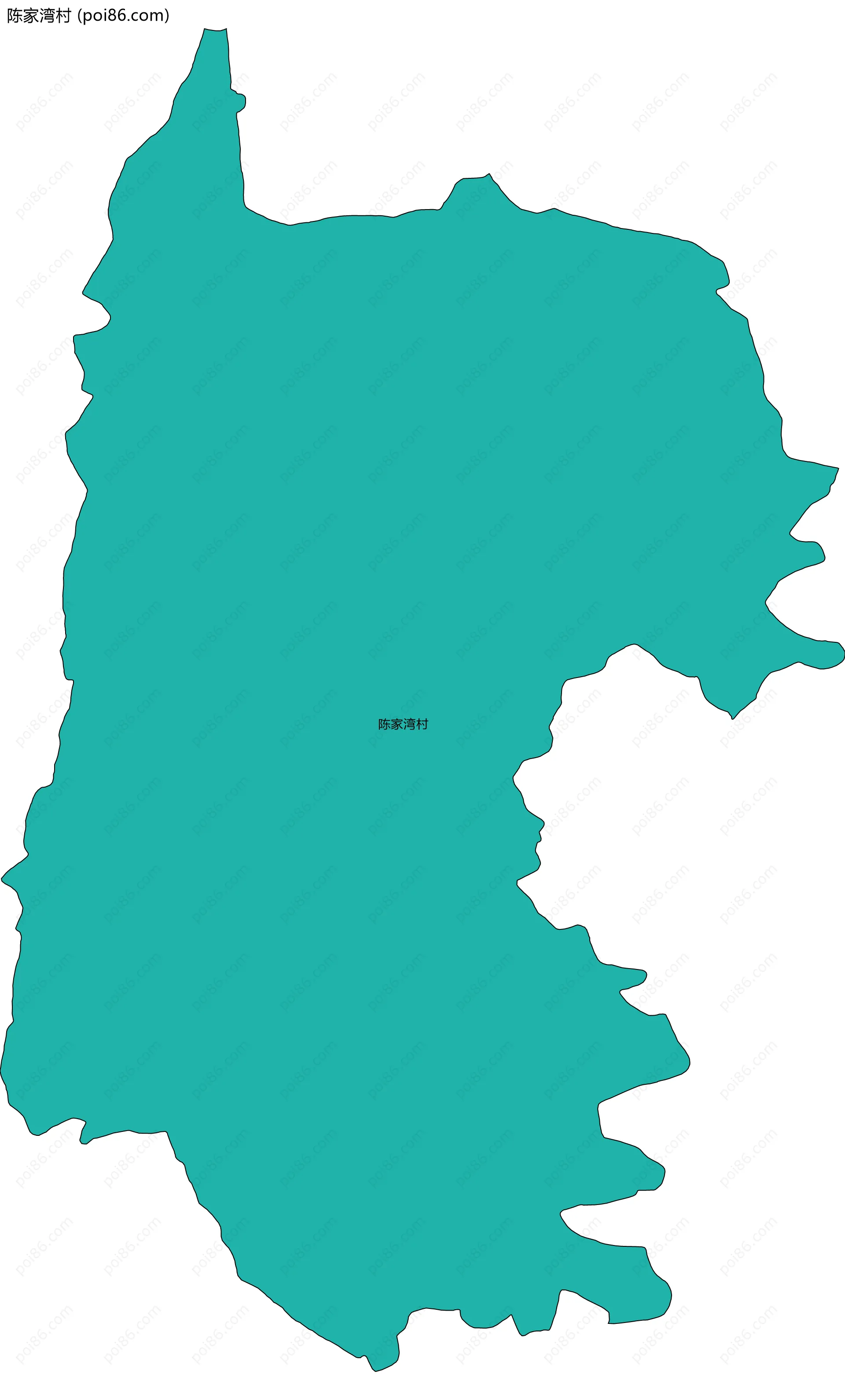 陈家湾村边界地图