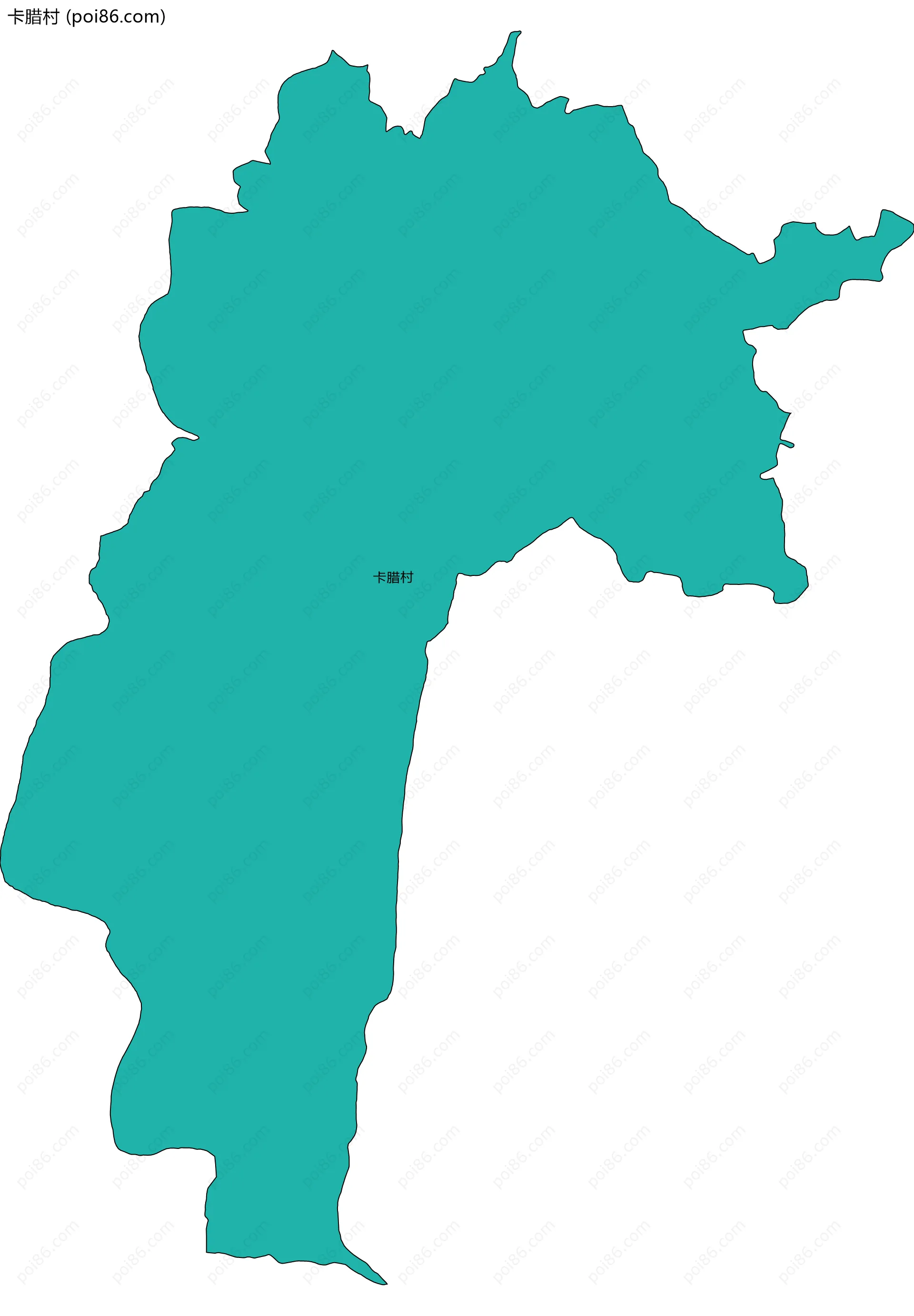 卡腊村边界地图