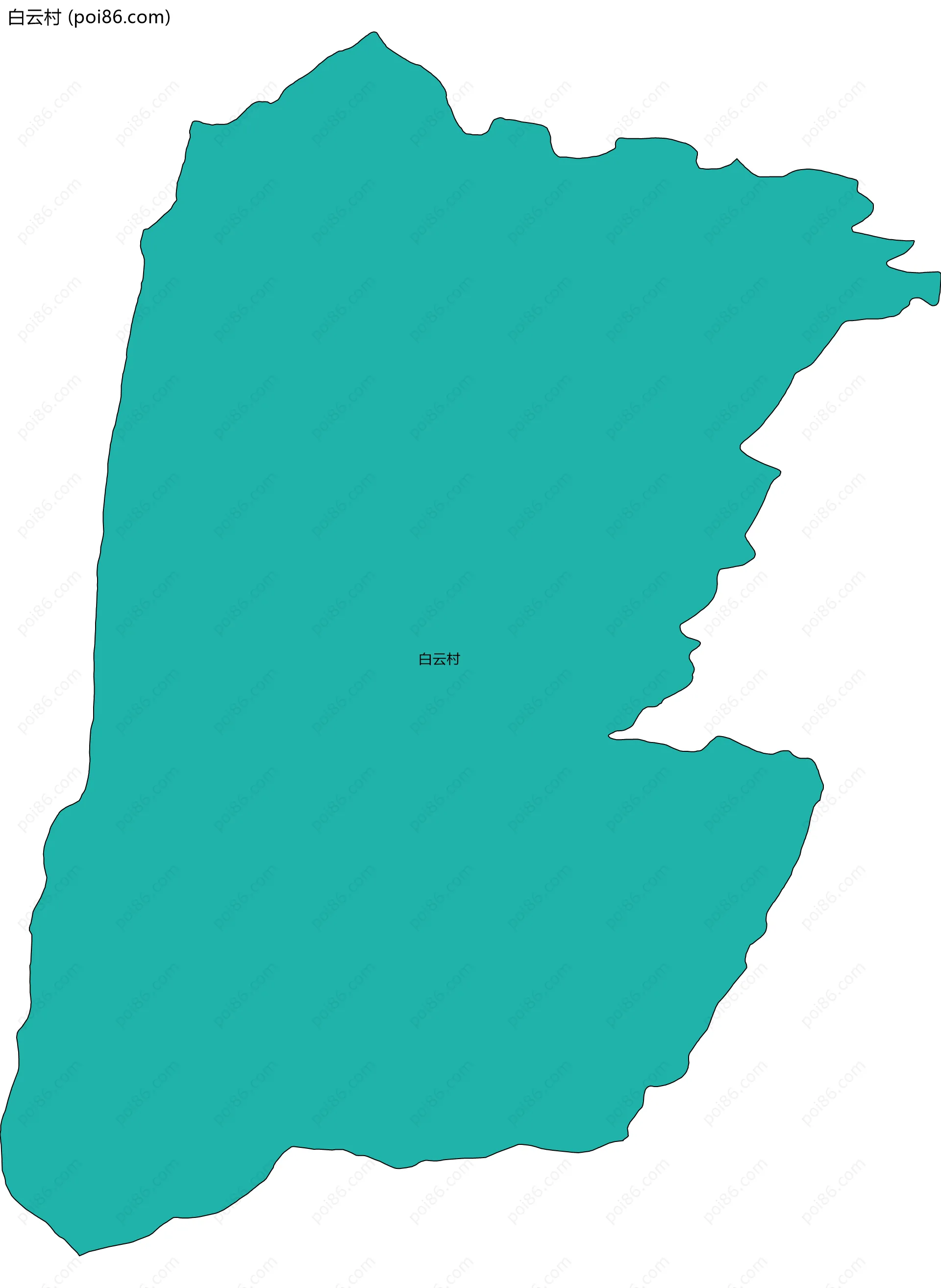 白云村边界地图