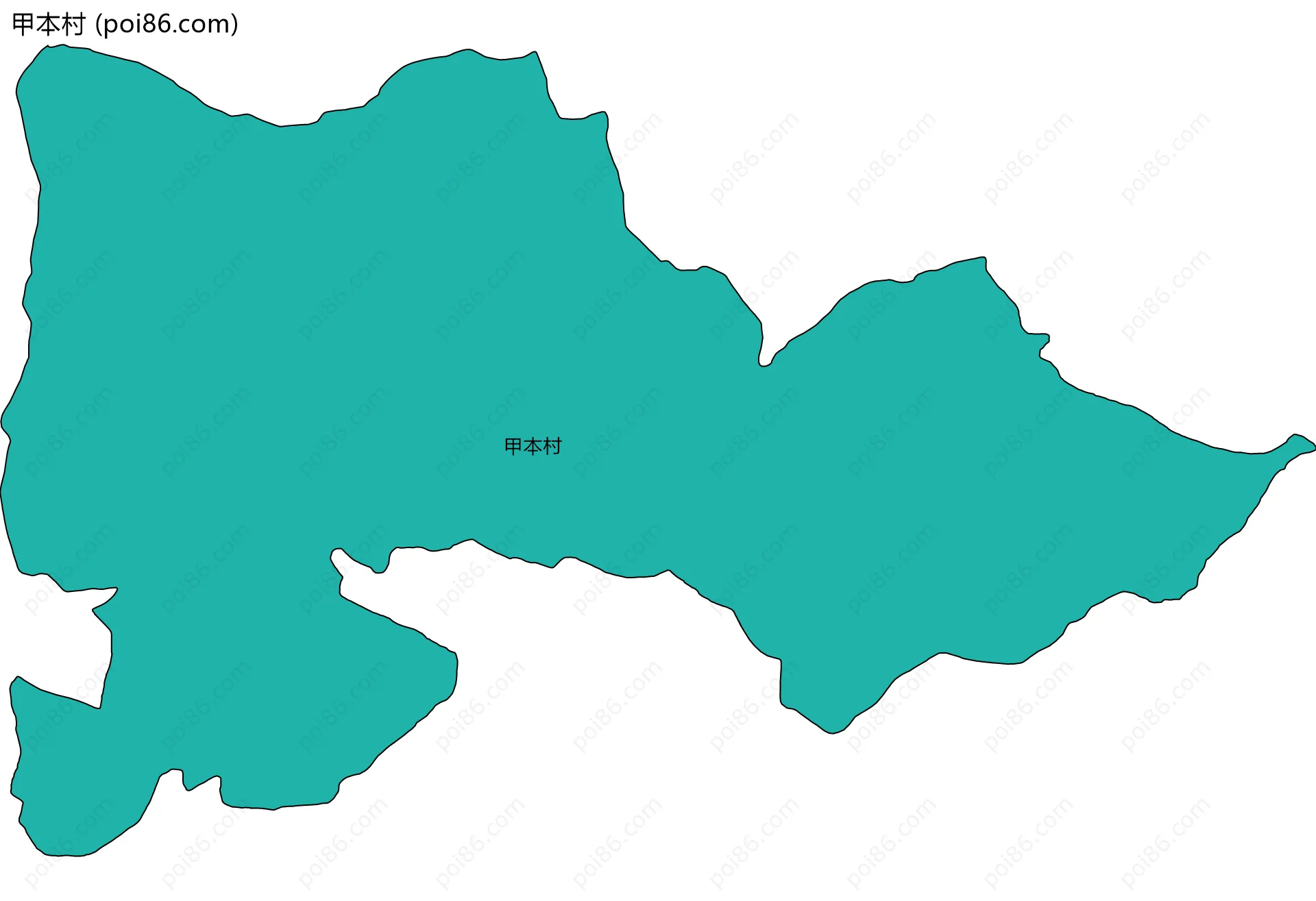 甲本村边界地图
