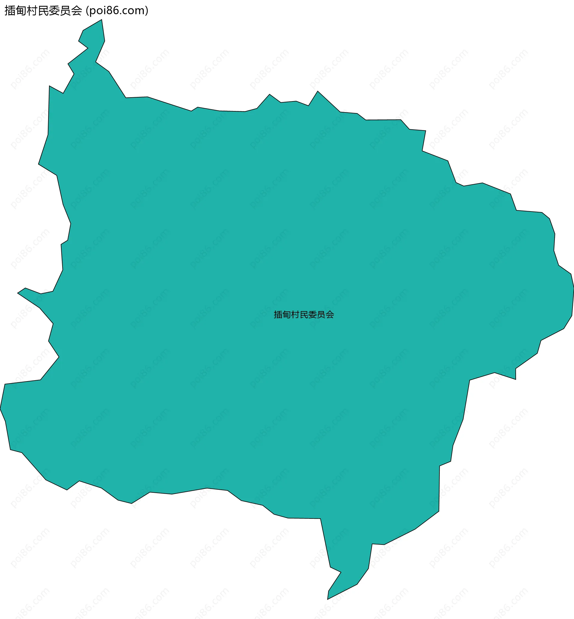 插甸村民委员会边界地图