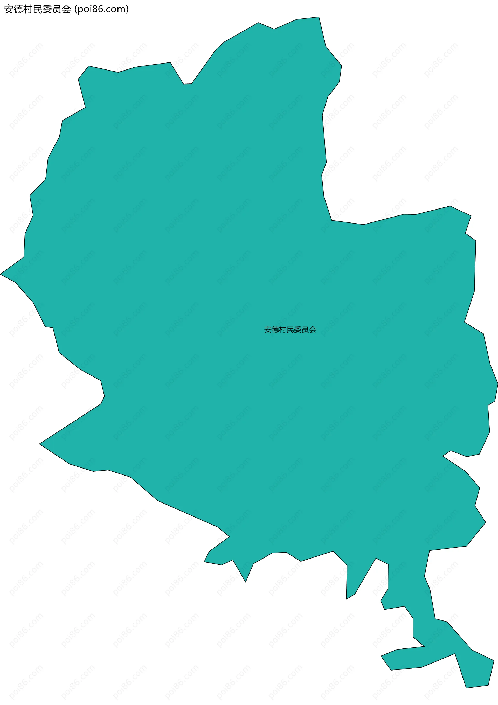 安德村民委员会边界地图