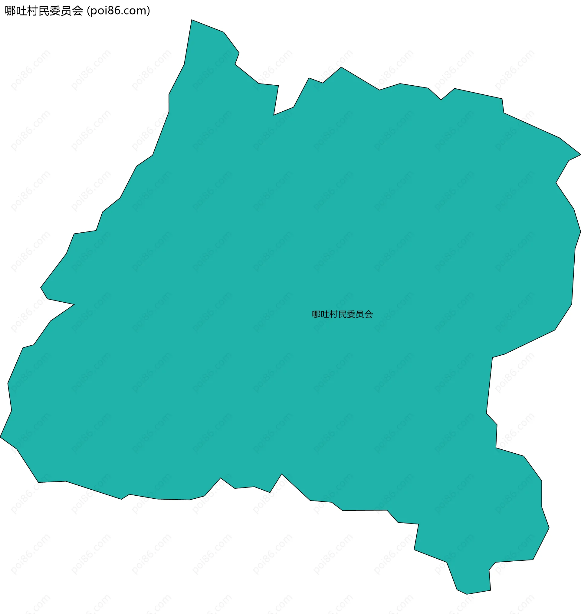 哪吐村民委员会边界地图