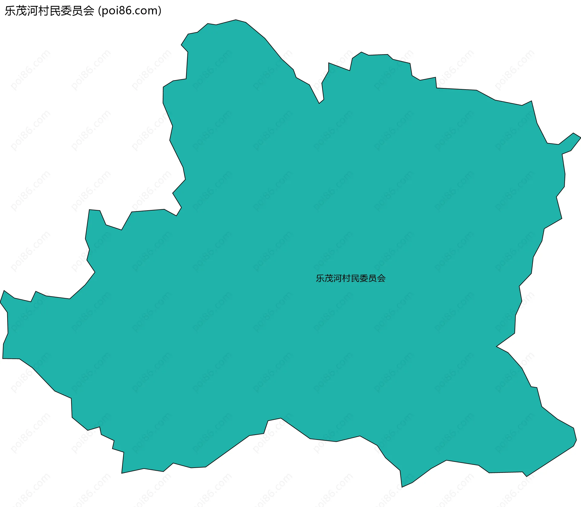 乐茂河村民委员会边界地图