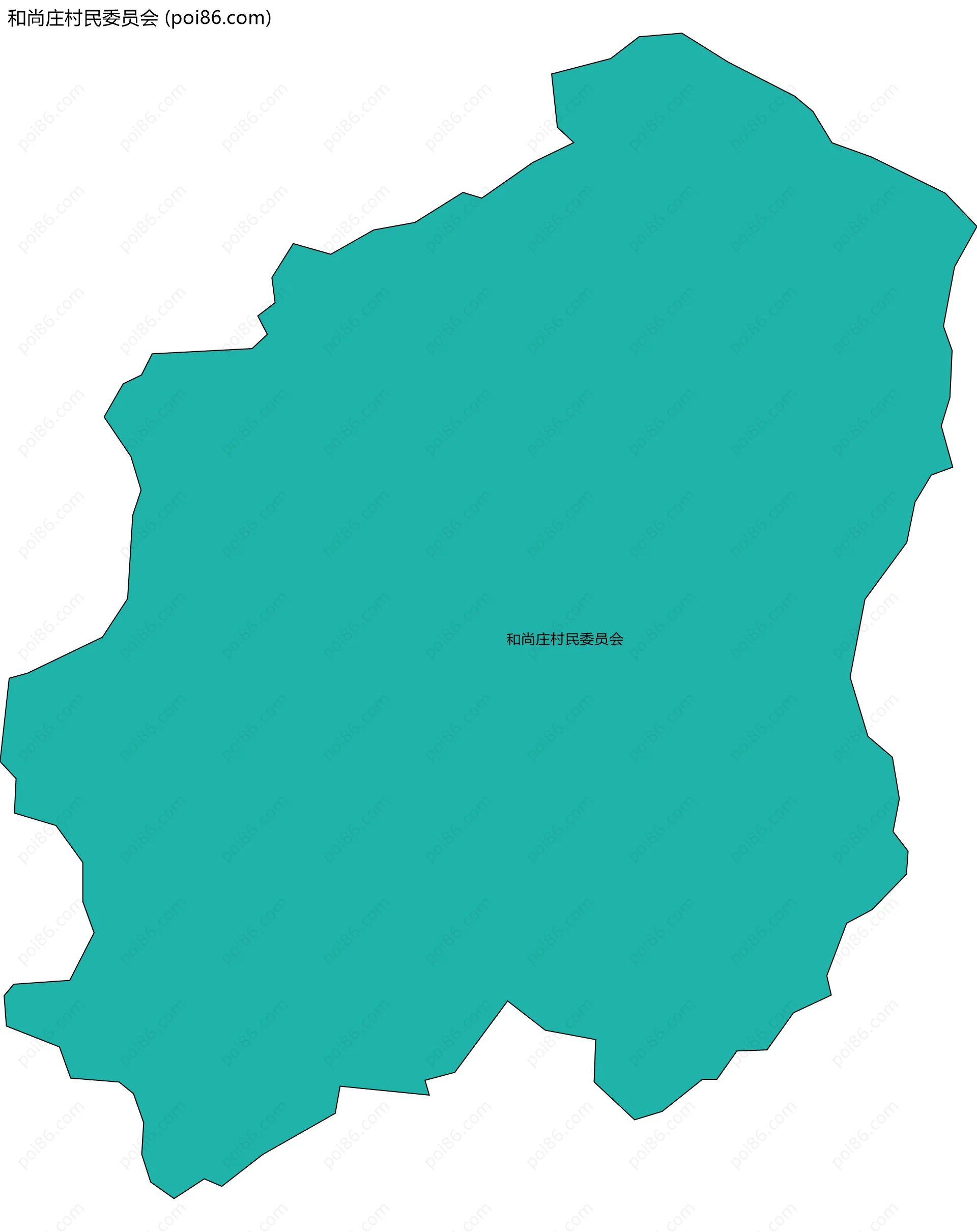 和尚庄村民委员会边界地图