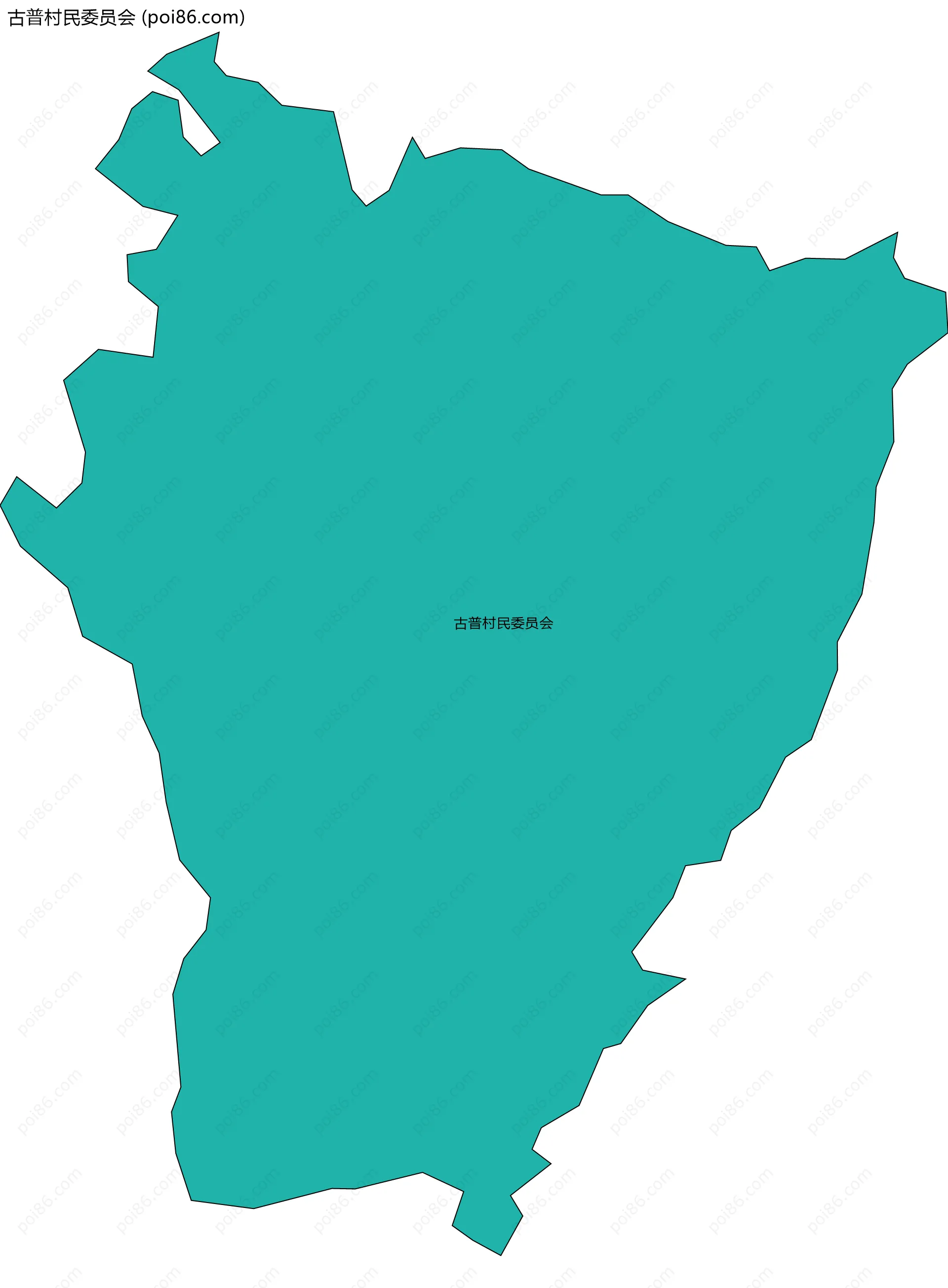 古普村民委员会边界地图