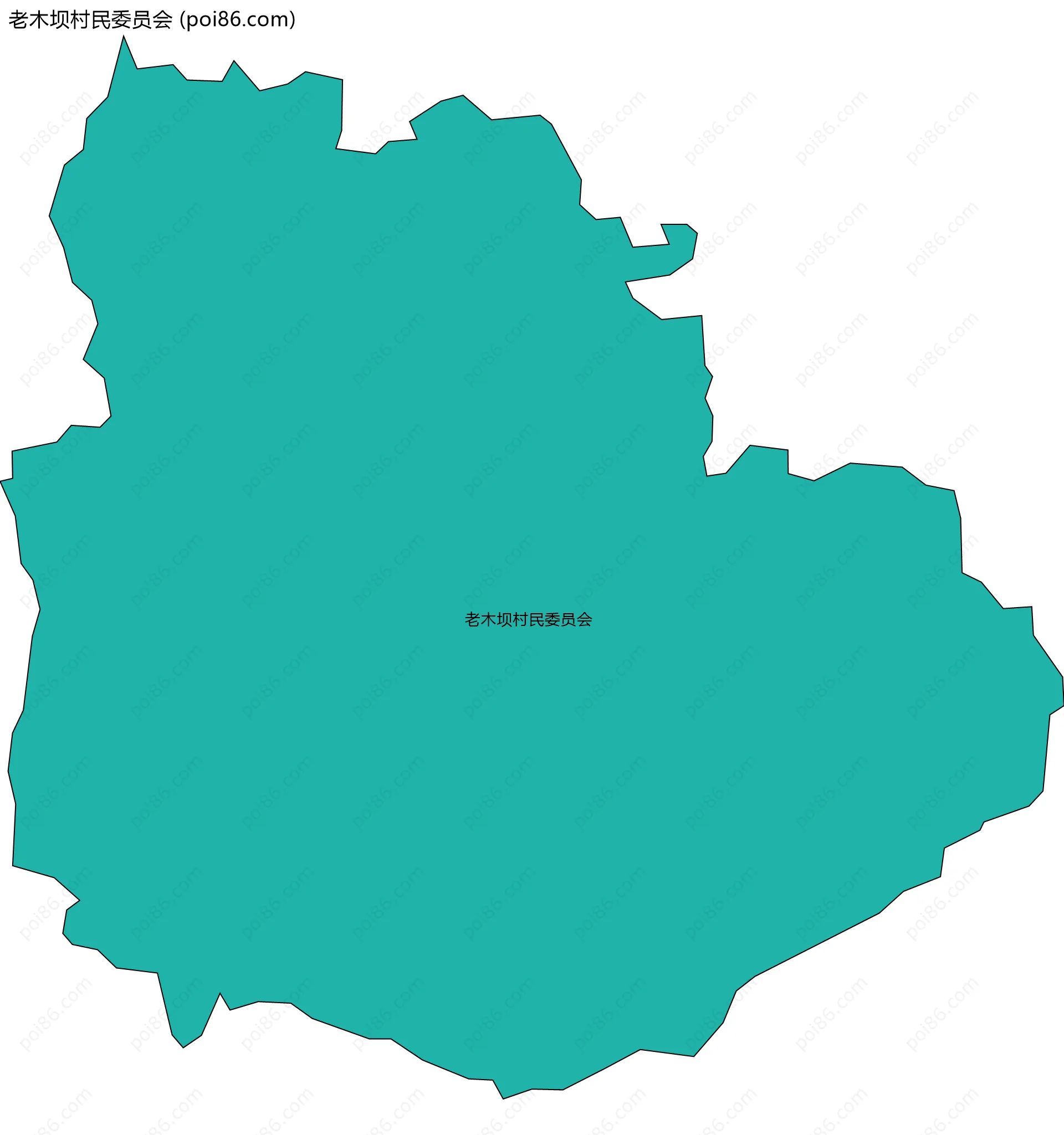 老木坝村民委员会边界地图