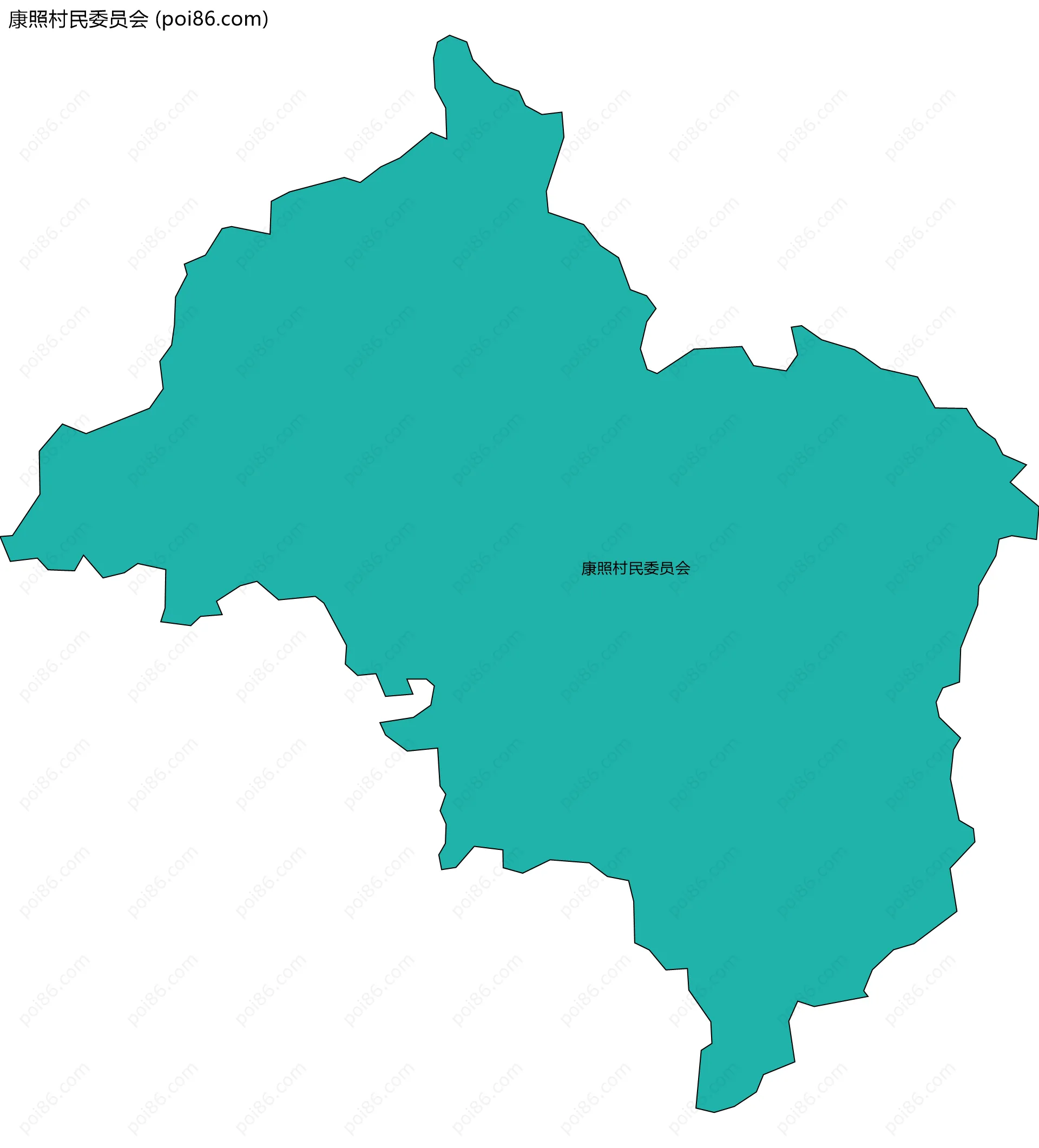 康照村民委员会边界地图