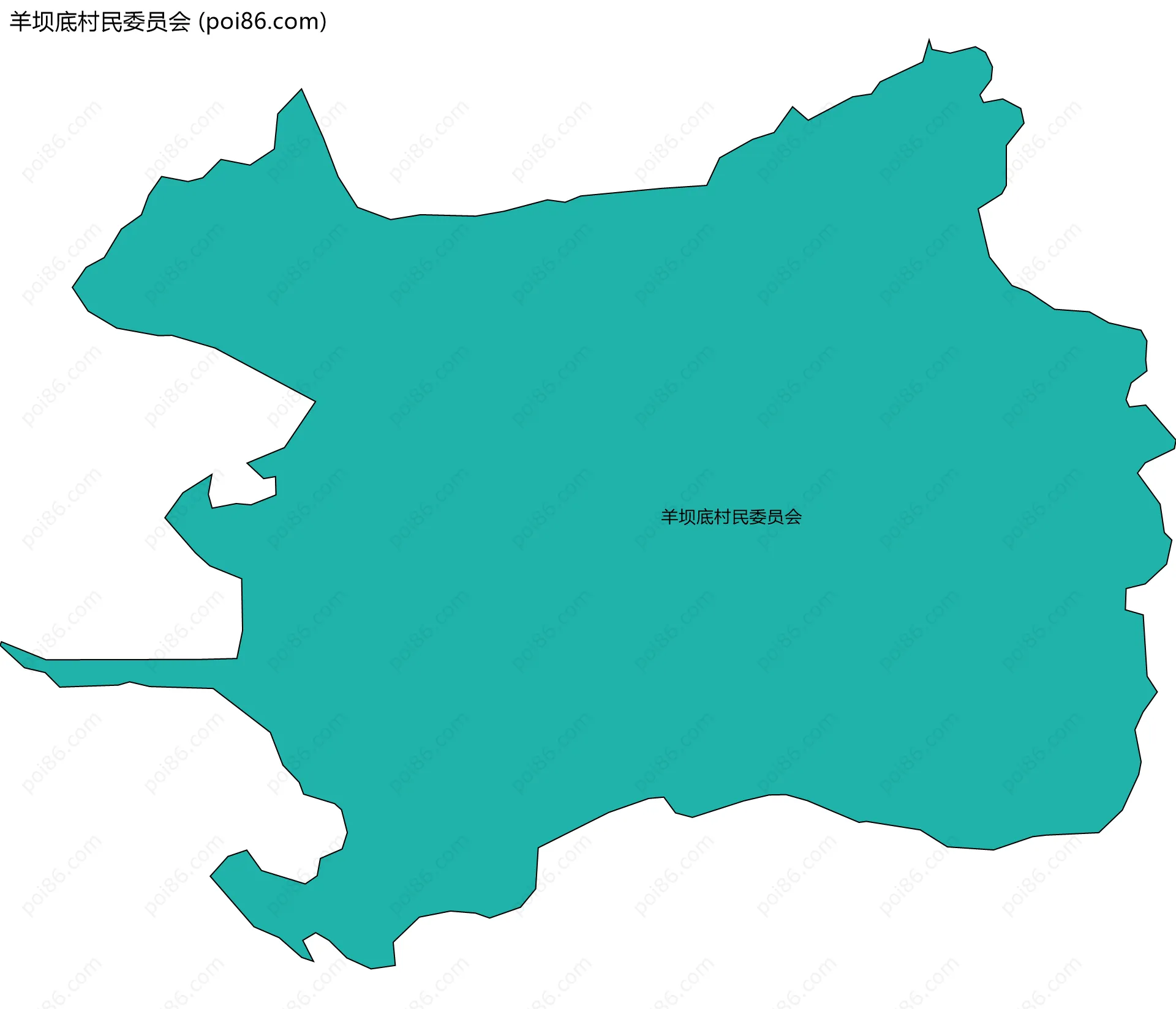 羊坝底村民委员会边界地图