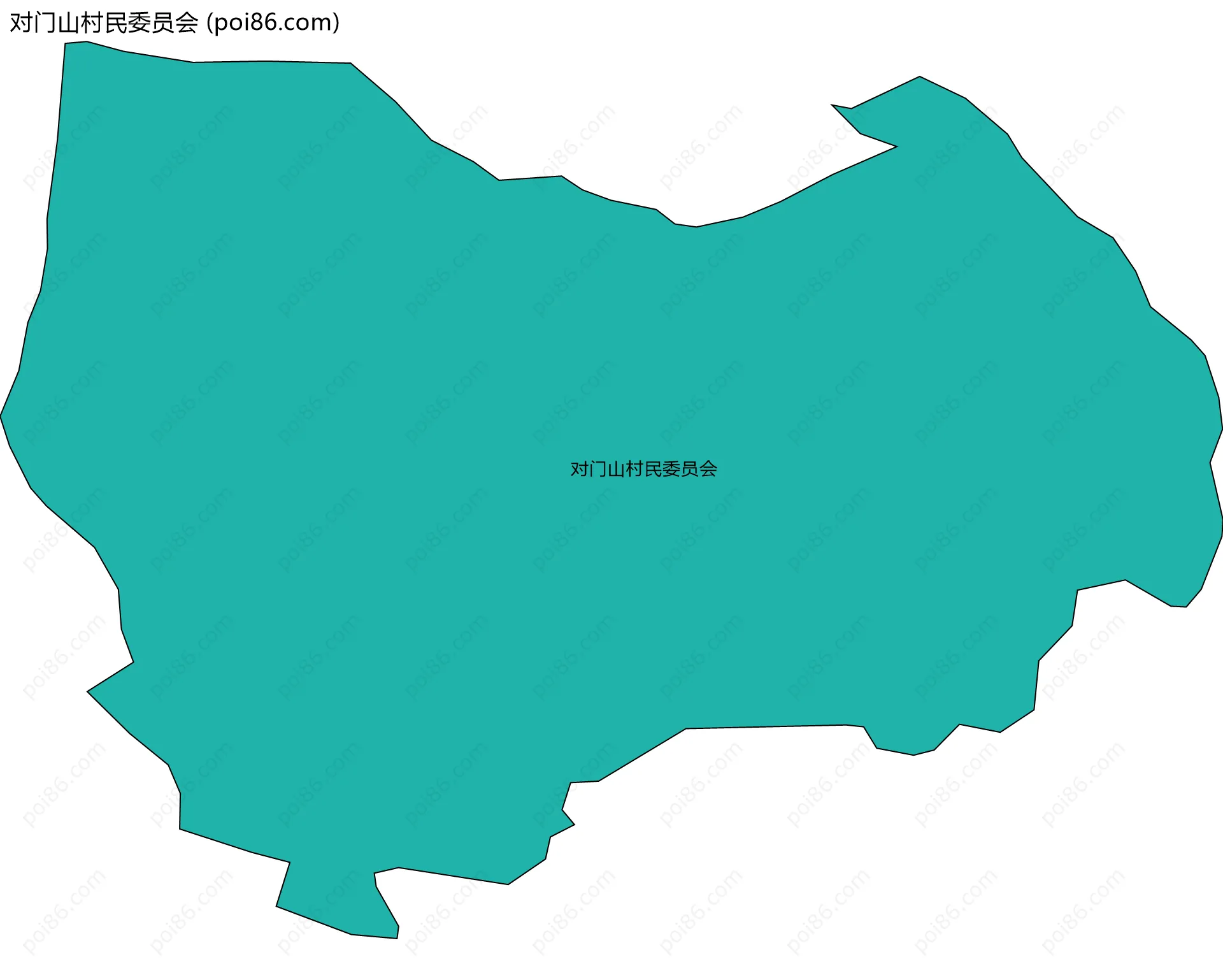 对门山村民委员会边界地图