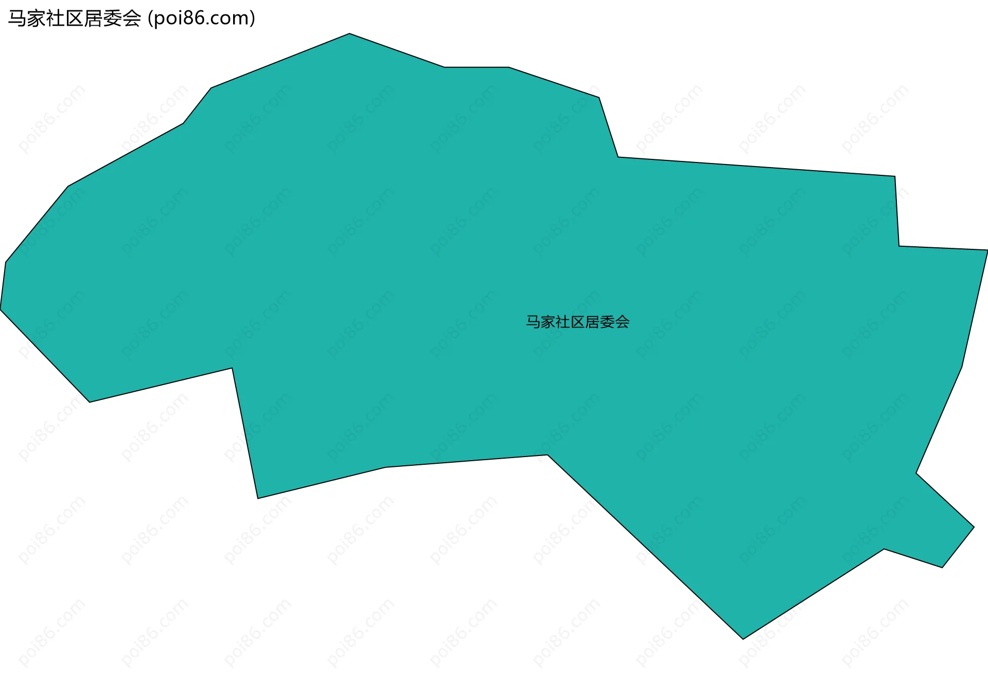马家社区居委会边界地图
