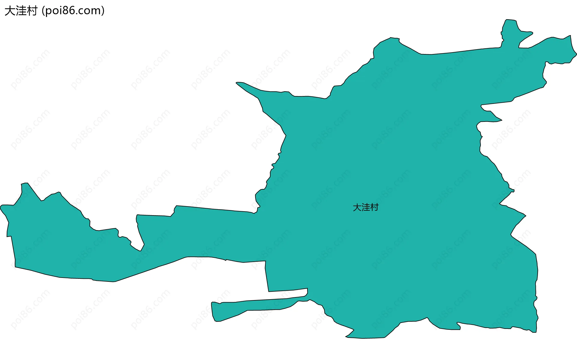 大洼村边界地图