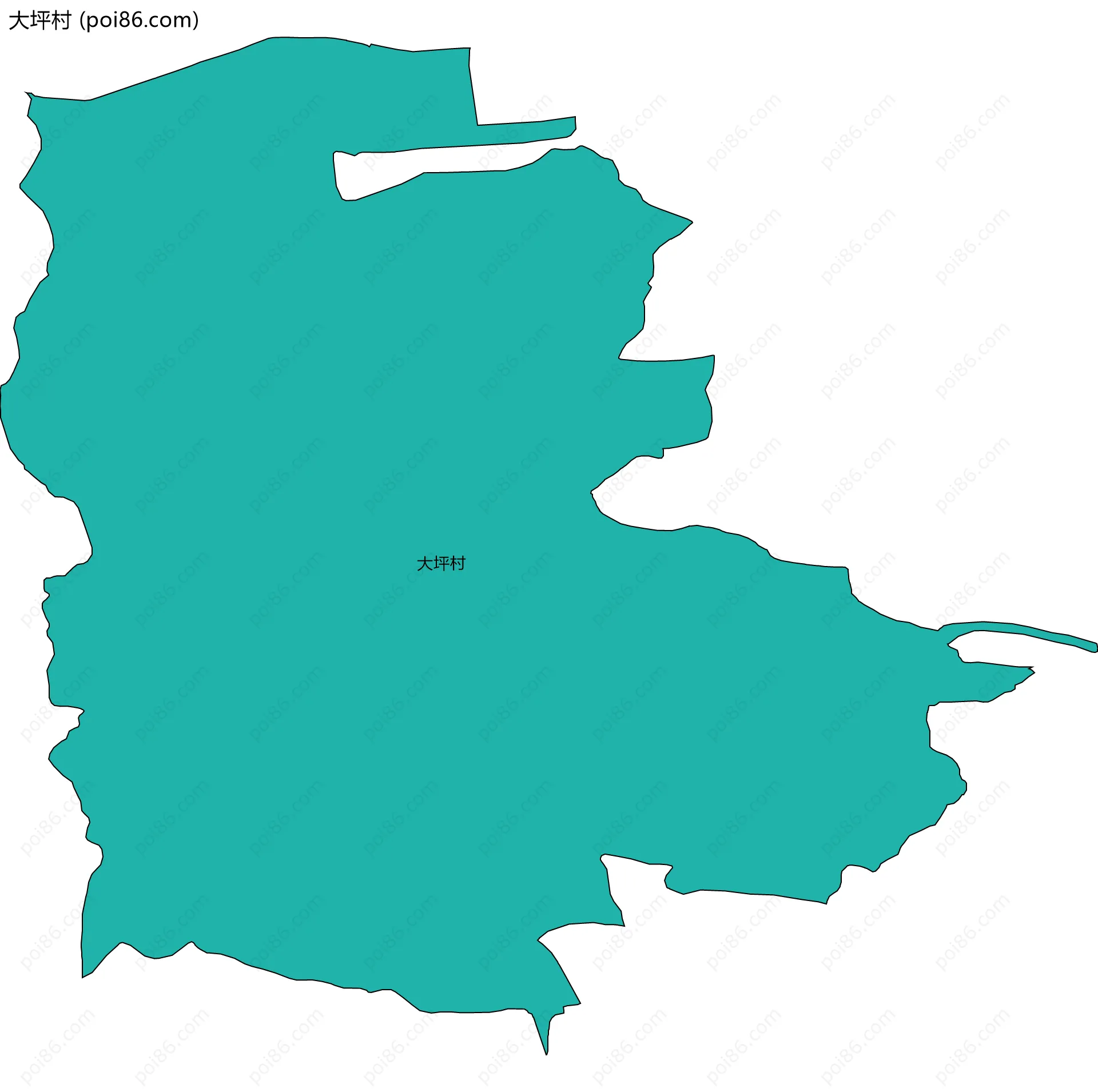 大坪村边界地图