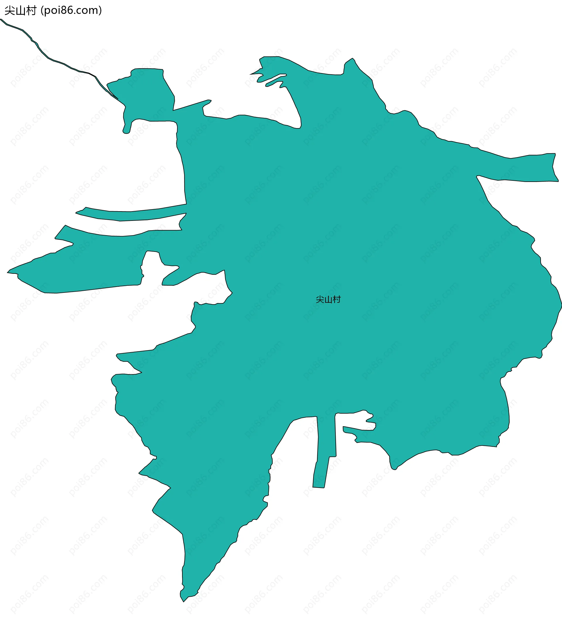 尖山村边界地图