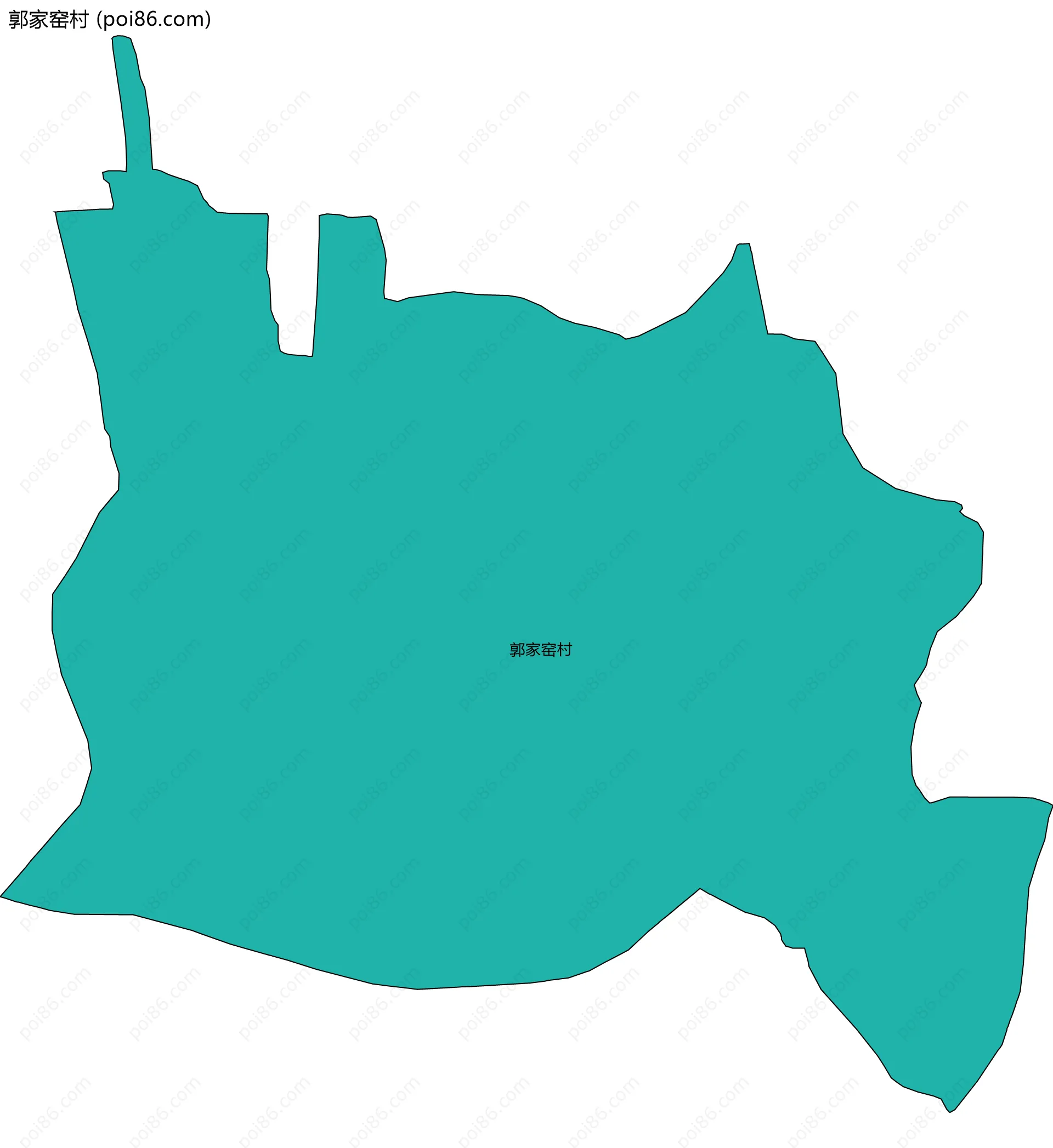 郭家窑村边界地图