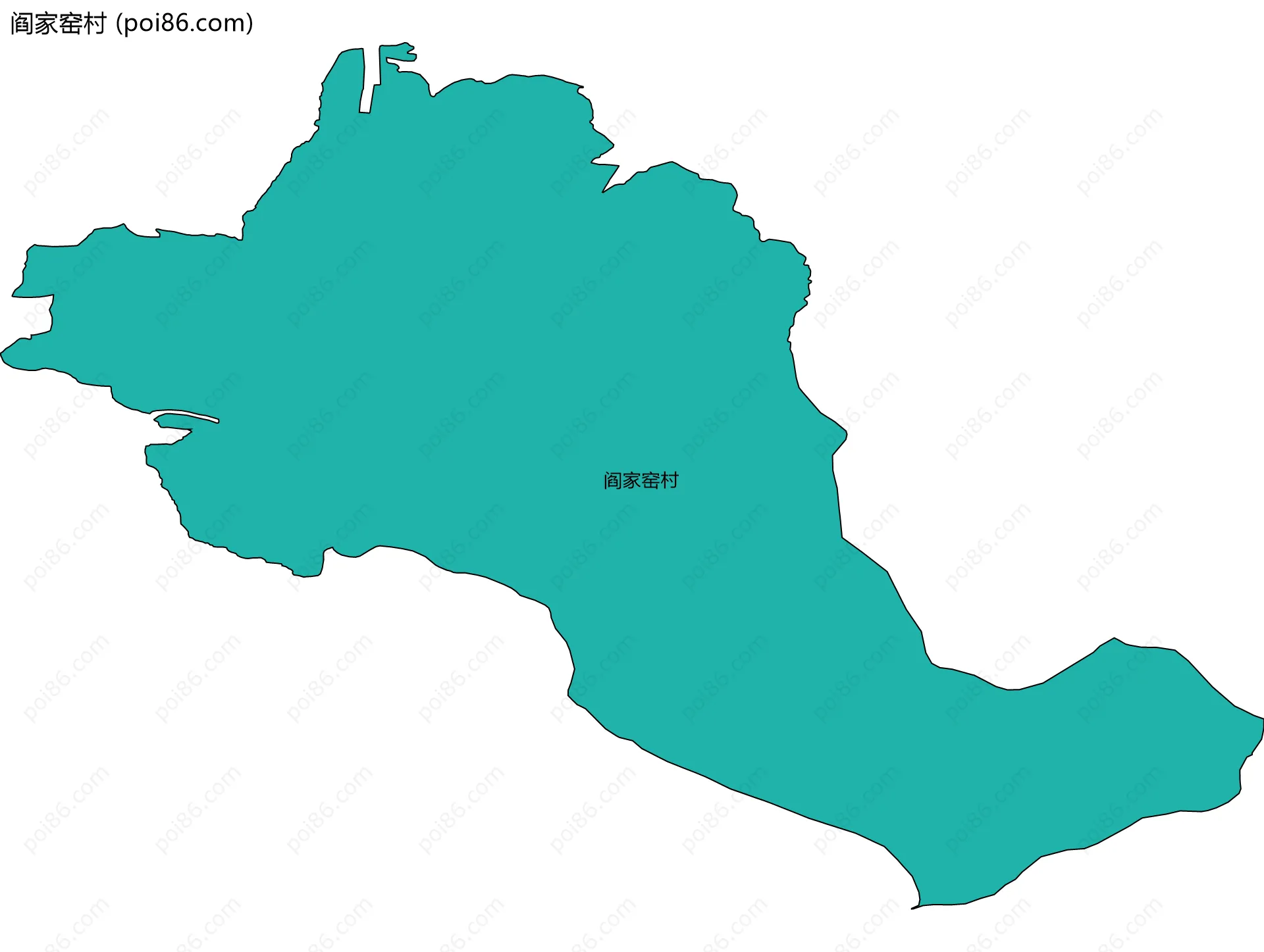 阎家窑村边界地图