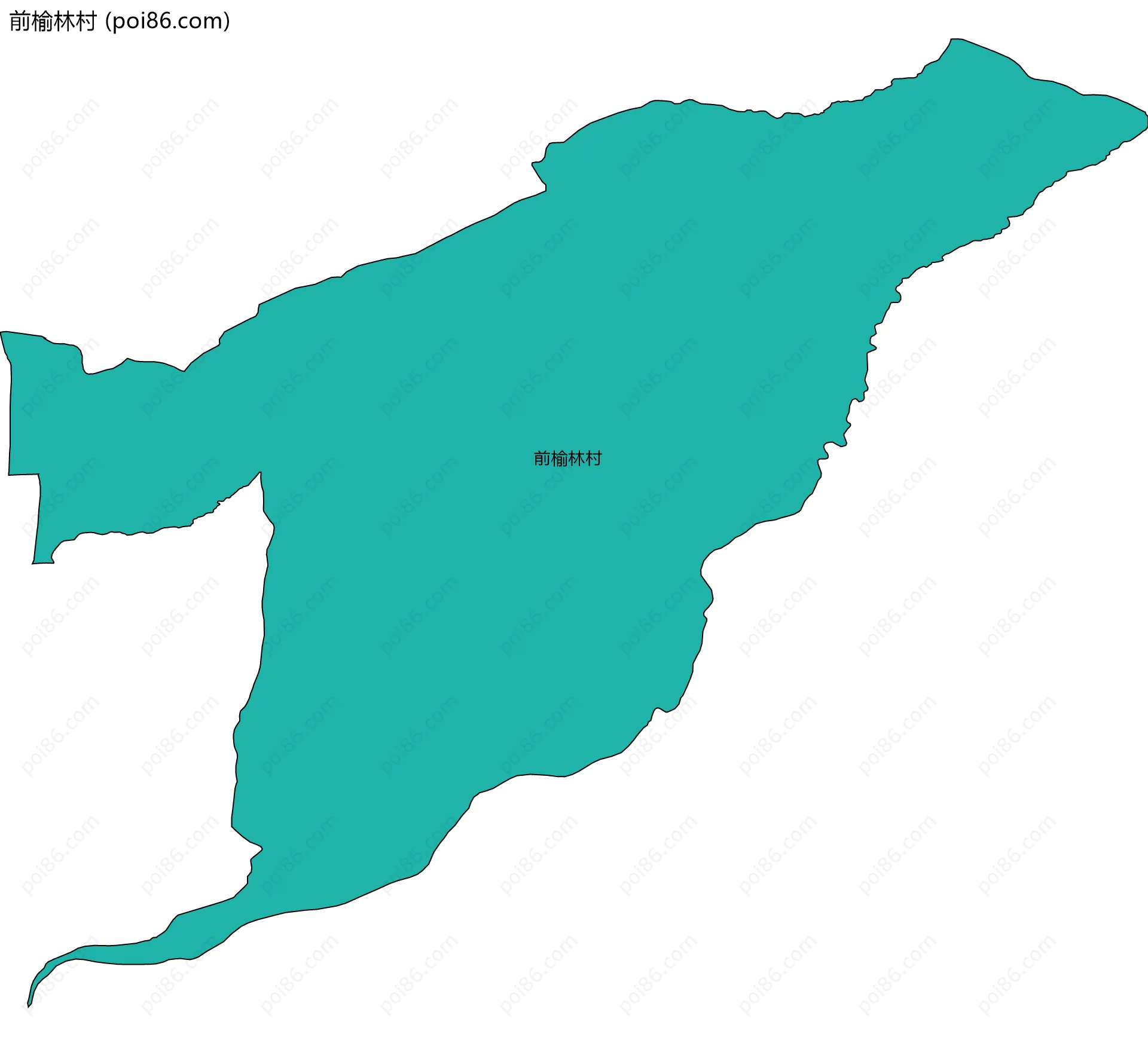 前榆林村边界地图