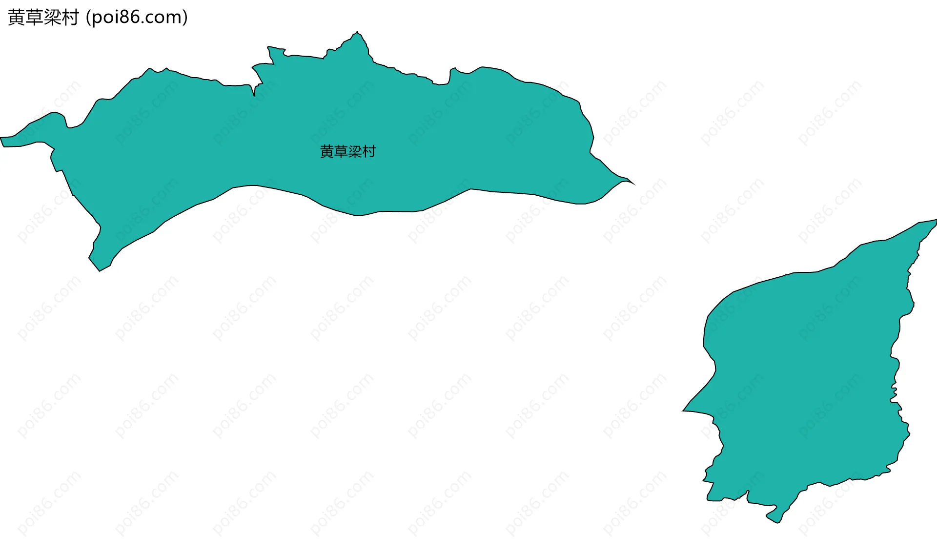 黄草梁村边界地图