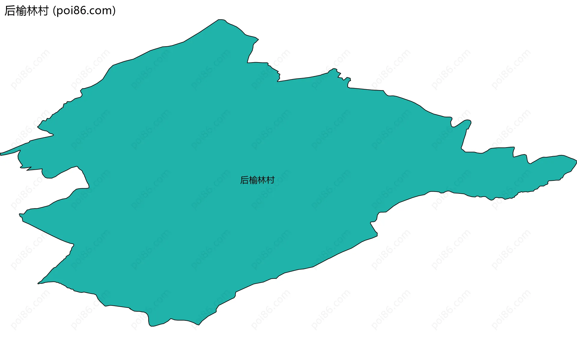 后榆林村边界地图