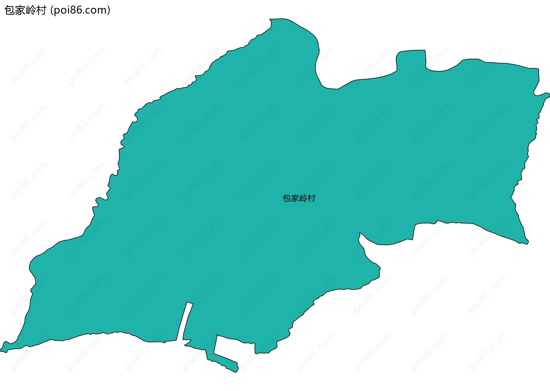 包家岭村边界地图