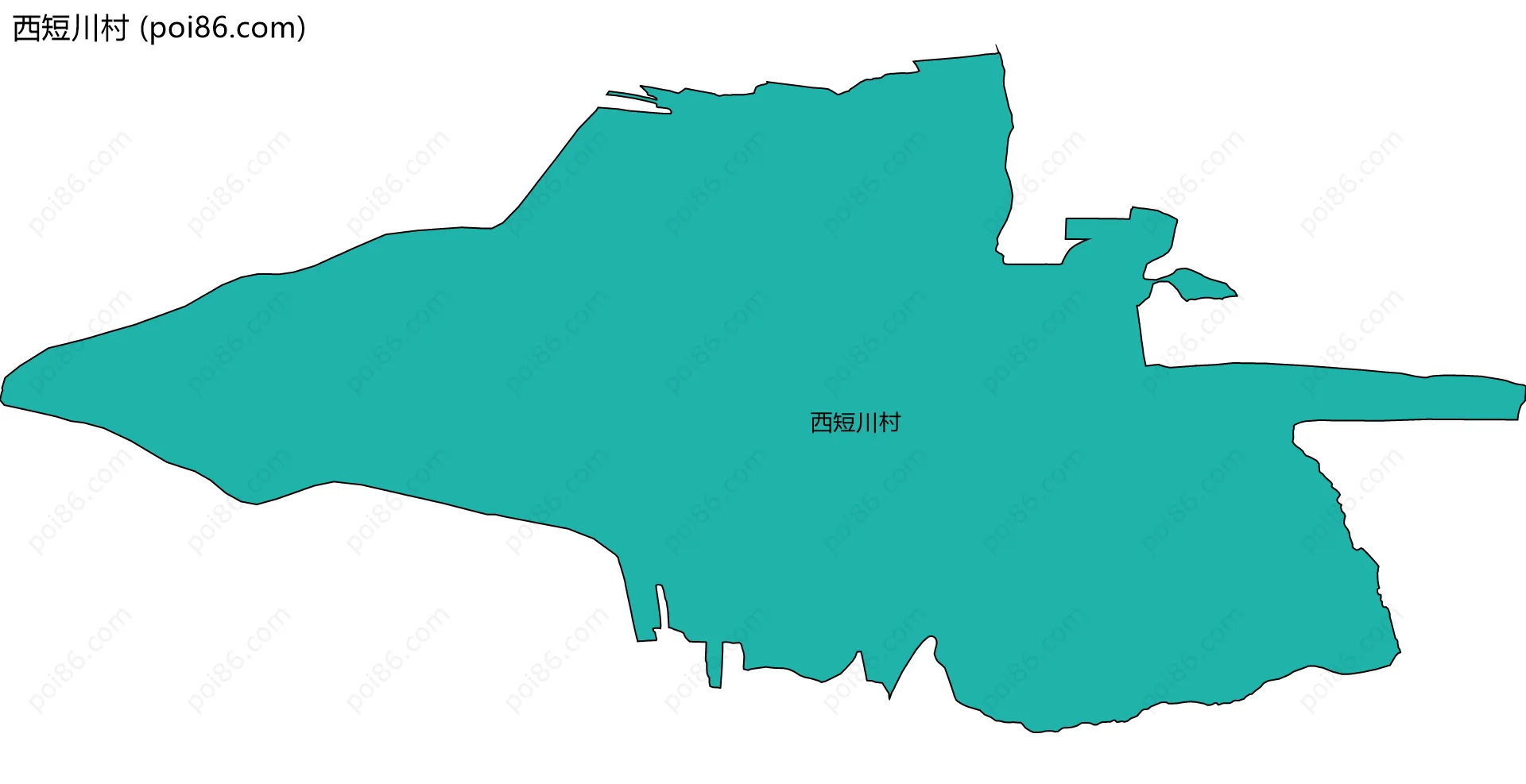 西短川村边界地图