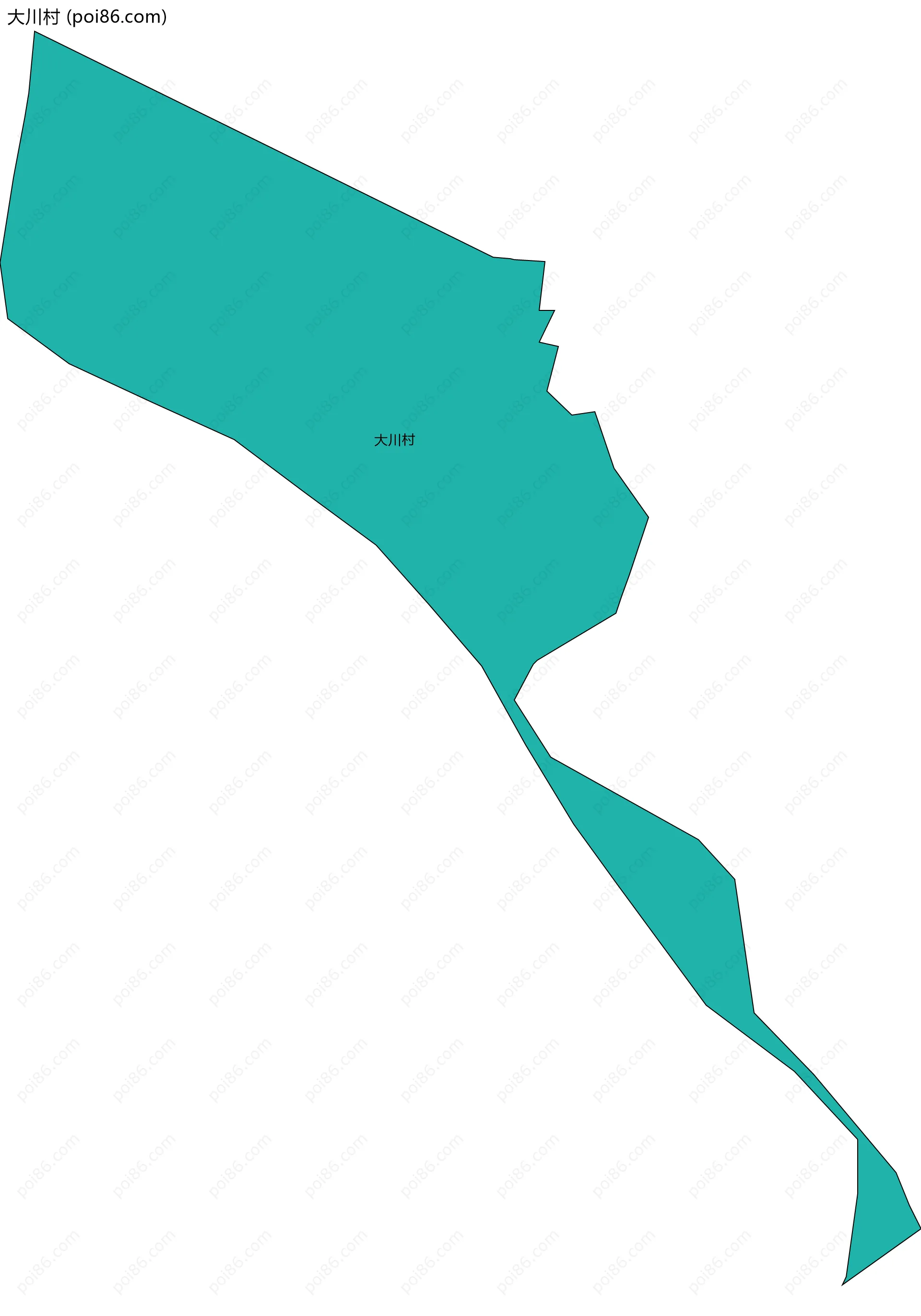 大川村边界地图