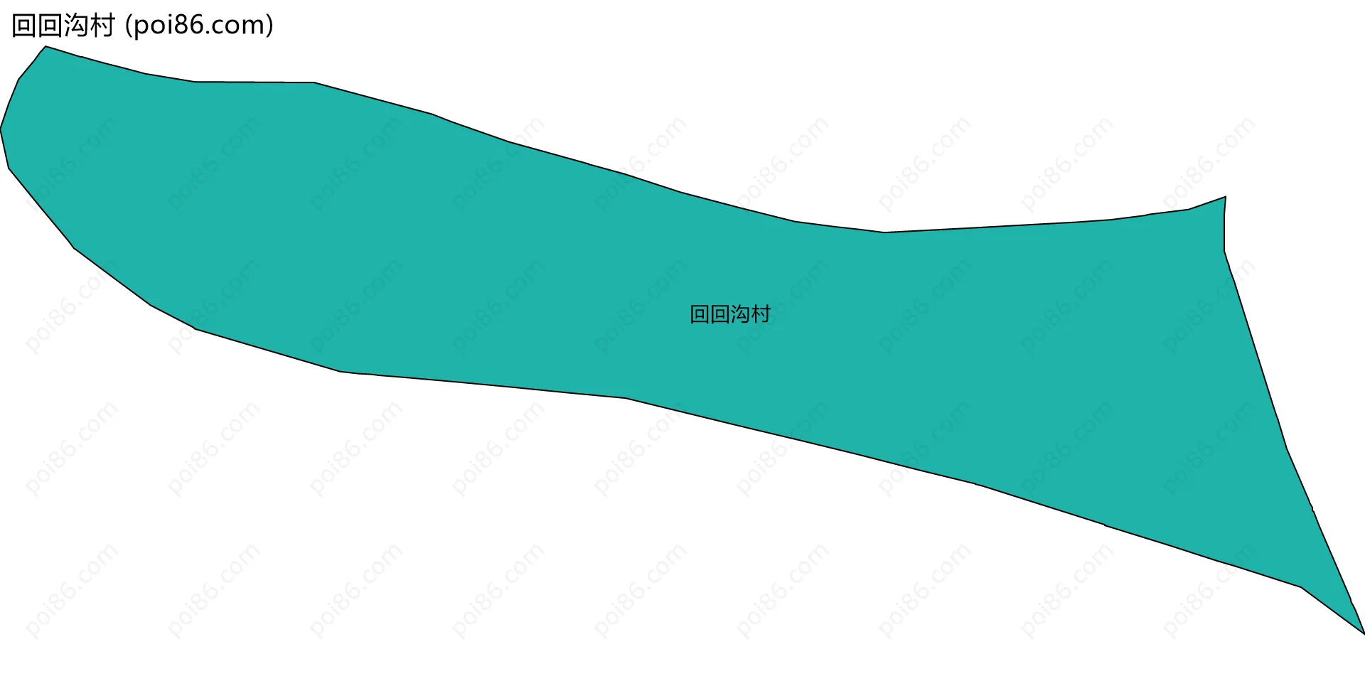 回回沟村边界地图