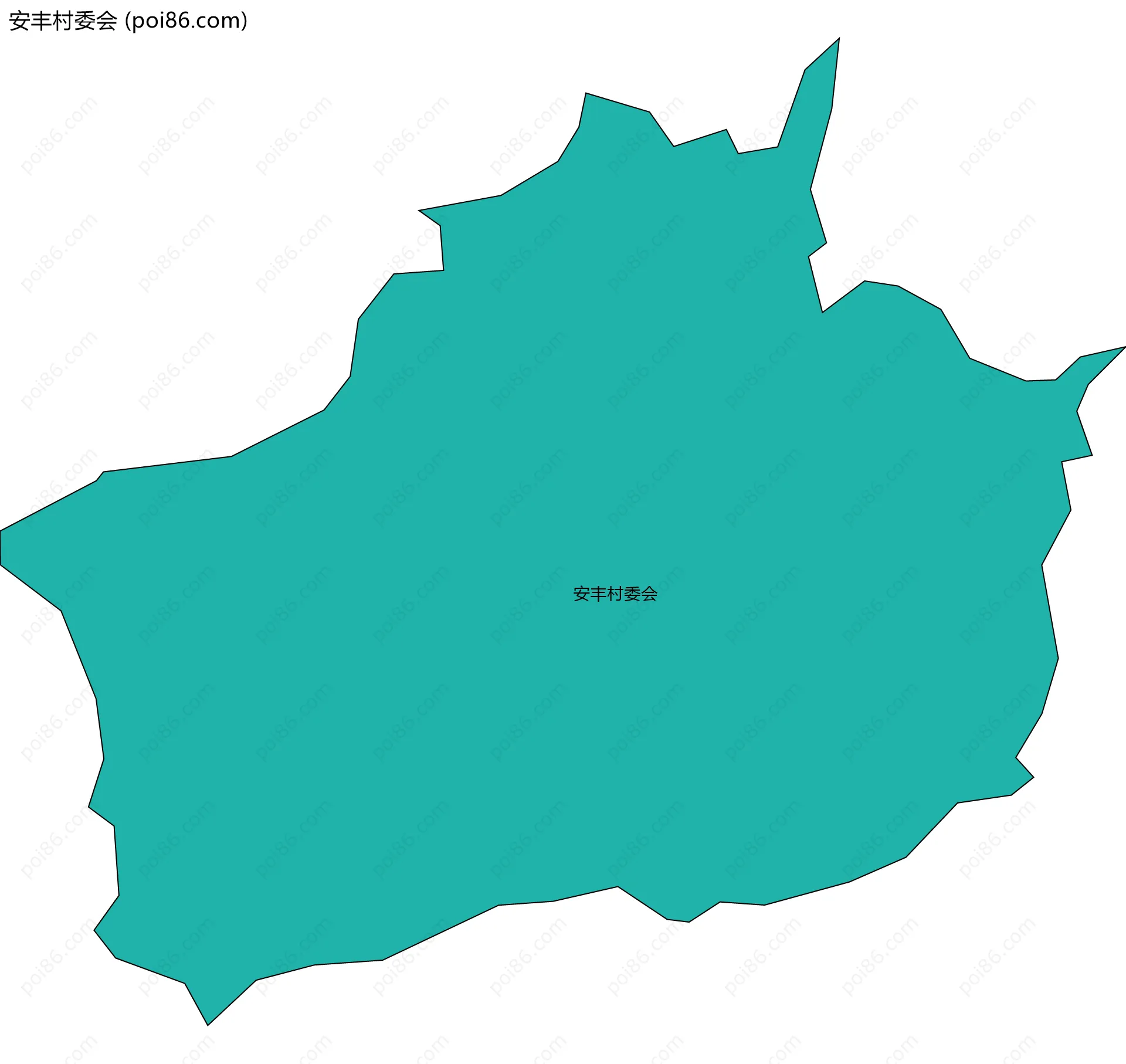 安丰村委会边界地图
