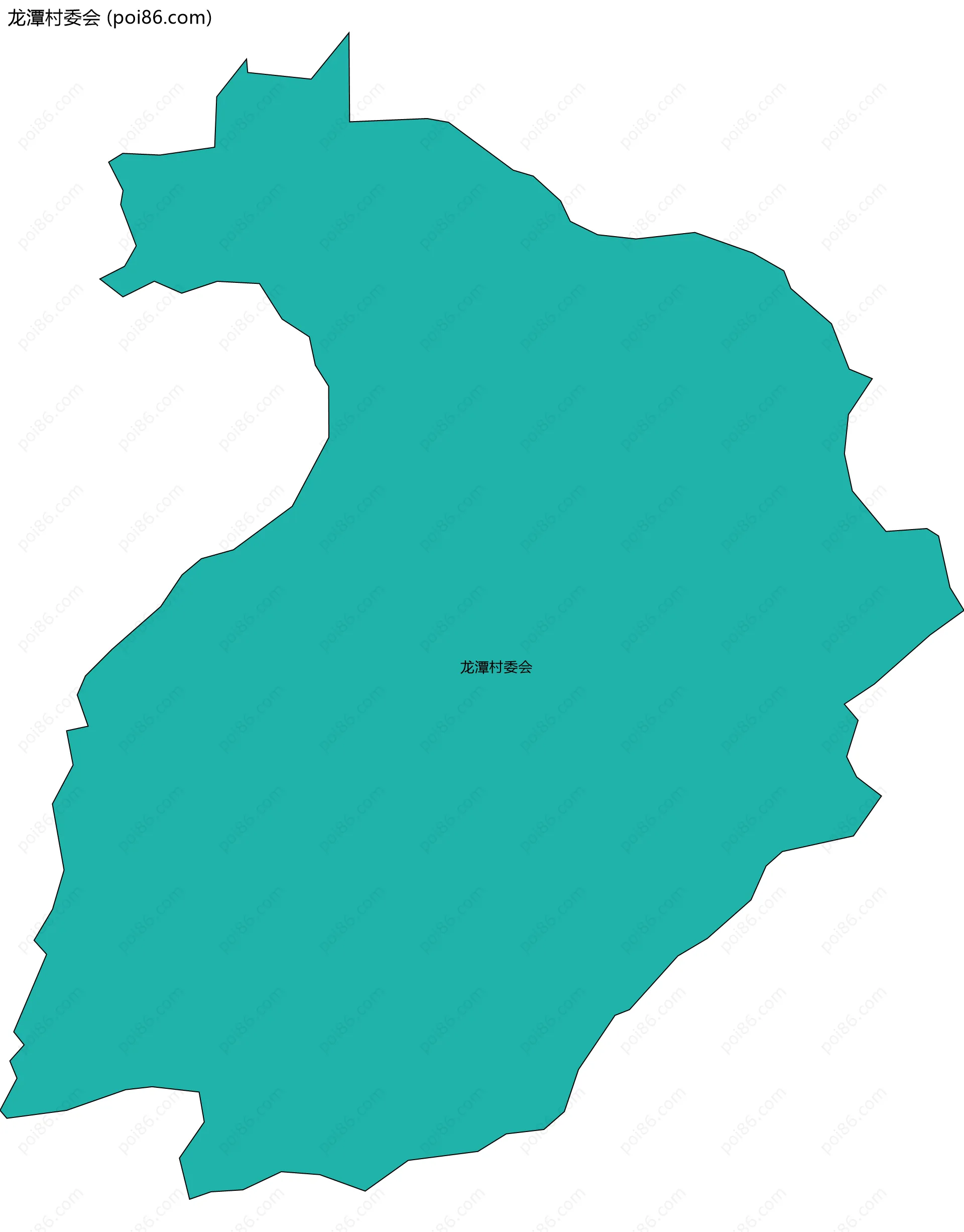 龙潭村委会边界地图