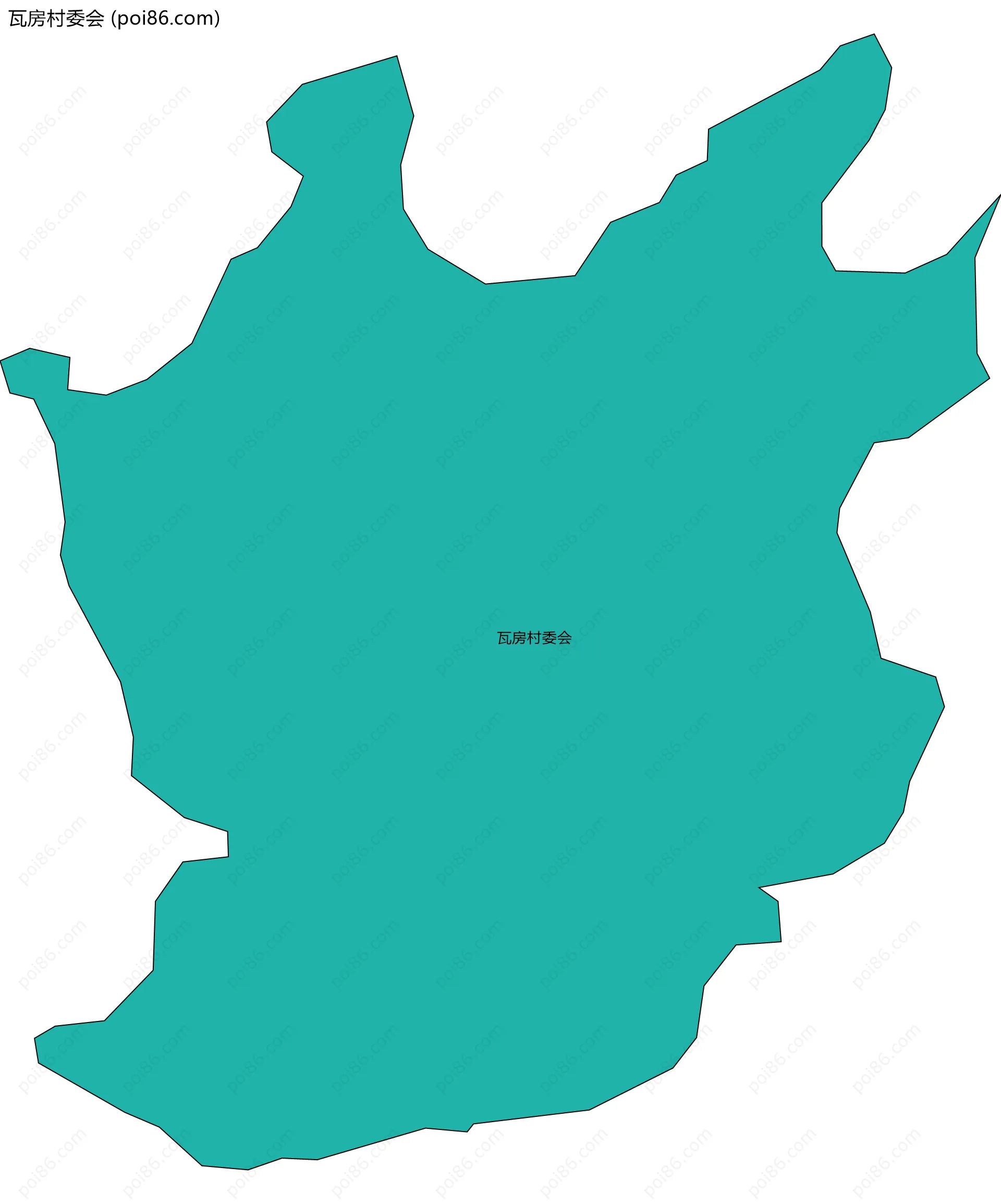 瓦房村委会边界地图